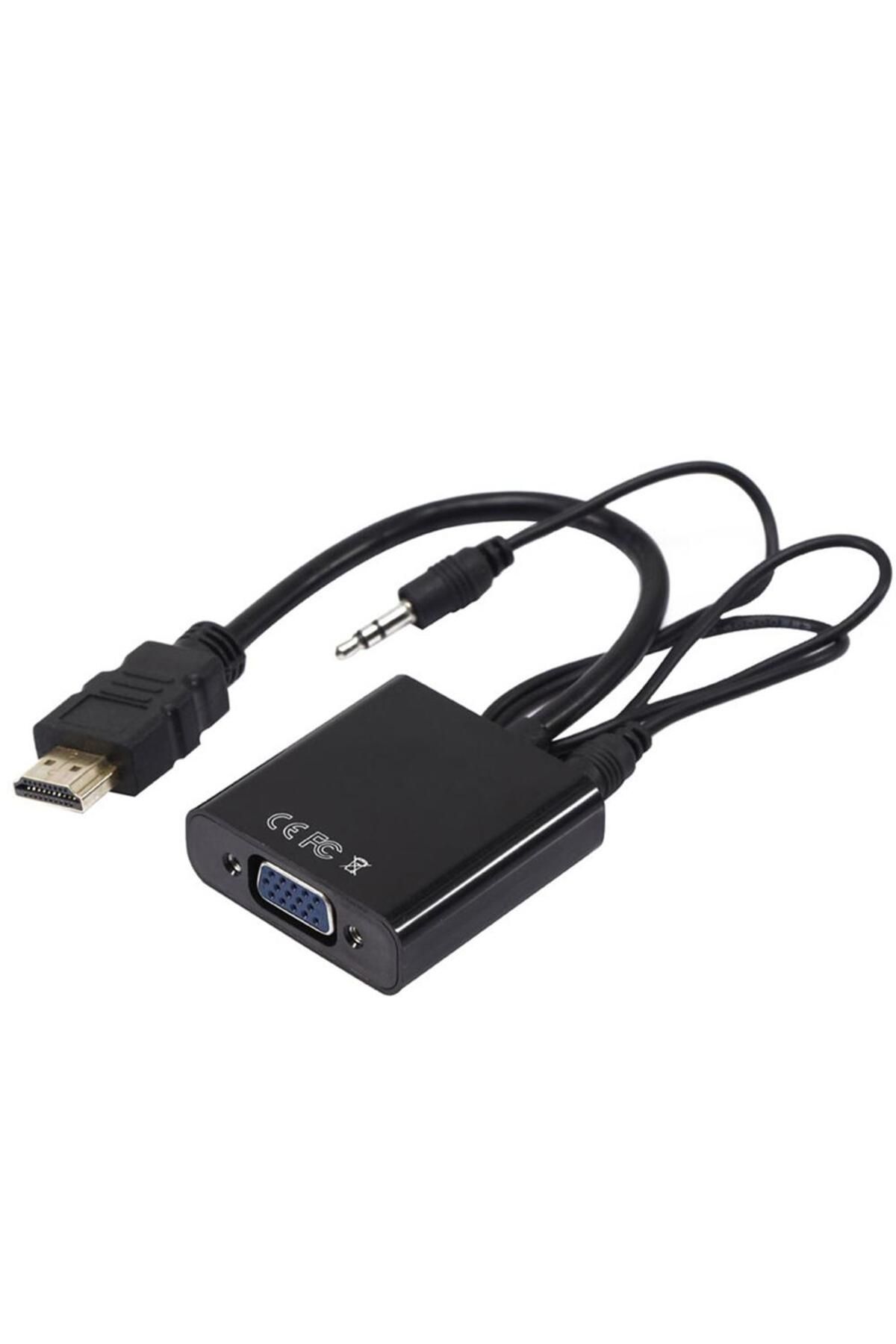 Home HDMI TO VGA ÇEVİRİCİ ADAPTÖR SES ÇIKIŞLI KUTULU (4835)