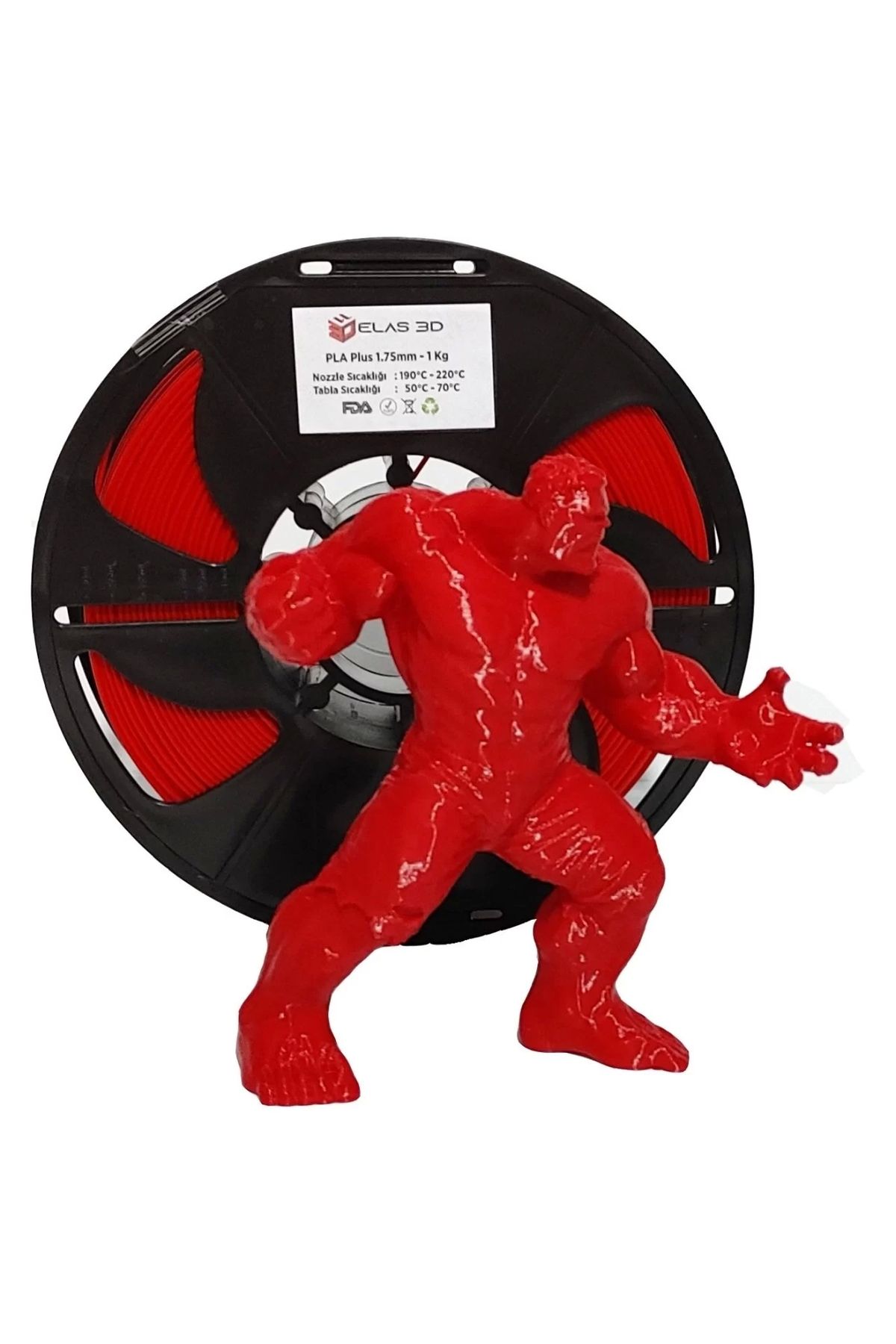 ELAS3D Elas 1.75mm Kırmızı Pla Plus Filament 1kg