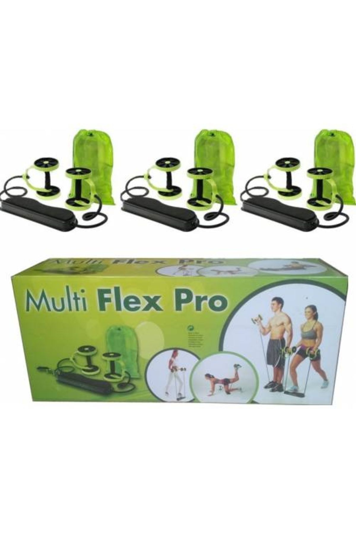 Qirora Multiflex Pro Kopmayan Lastikli Spor Aleti Karın Kası ve Şınav Aleti (4614)