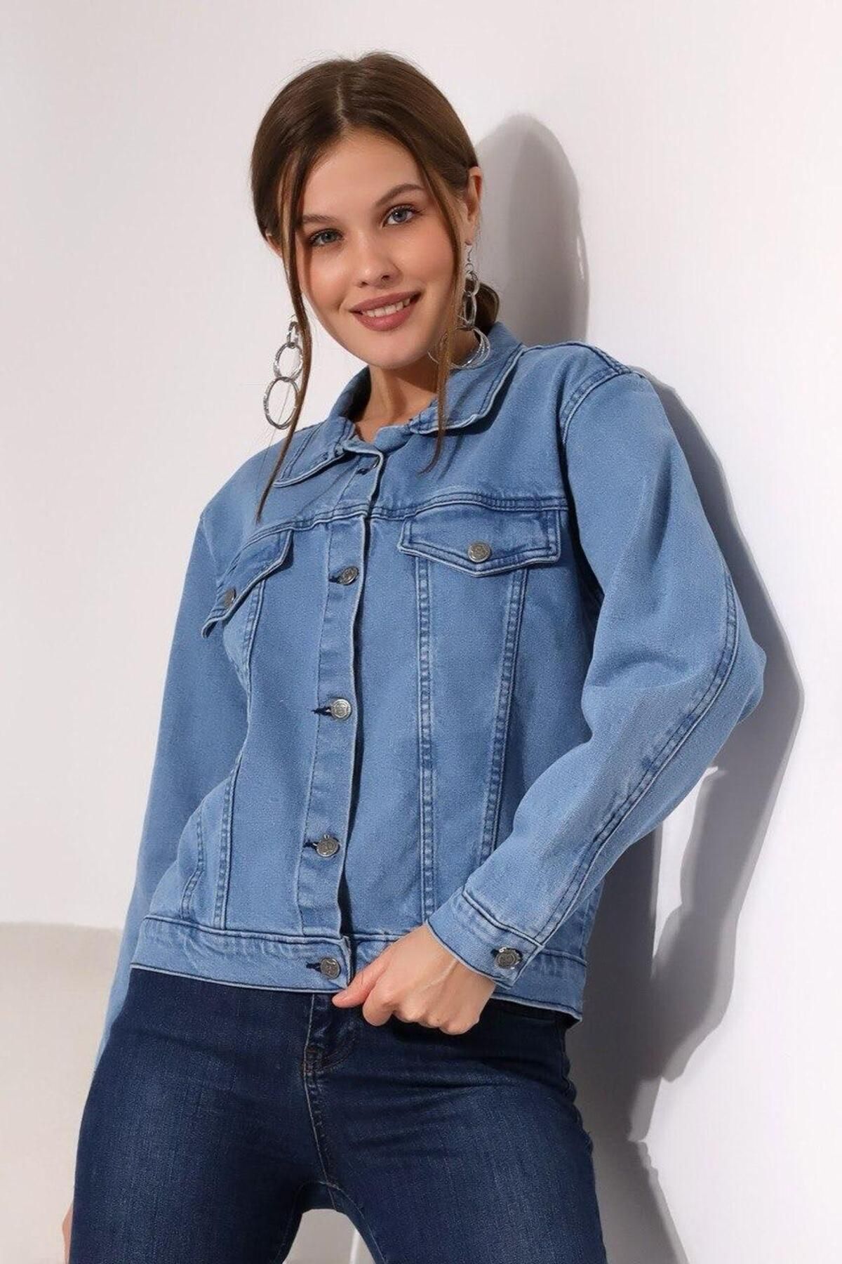 ASİLA-PLAIN SHORT LYCRA DENIM JACKET 3