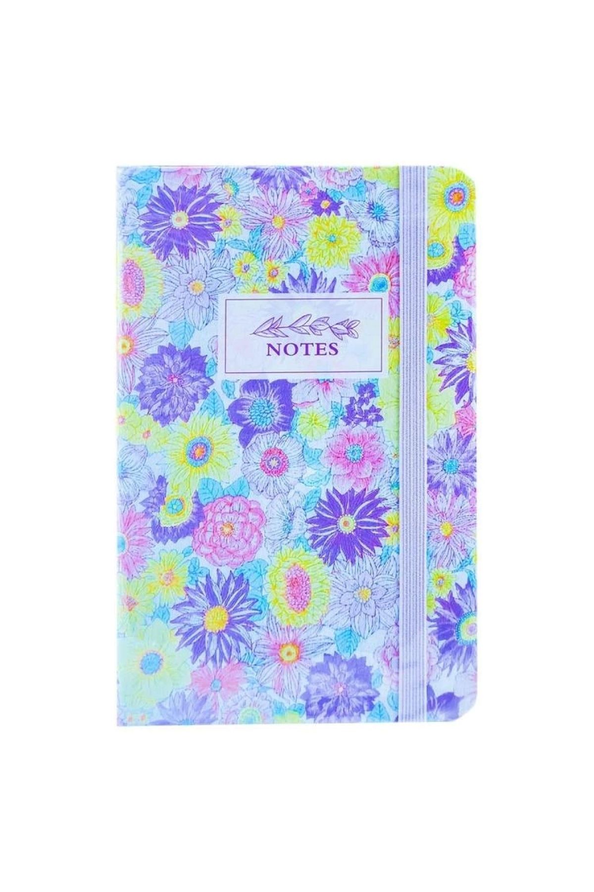 Mikro-A7-02 Micro Striped Flower Pattern 80YP Notepad 2