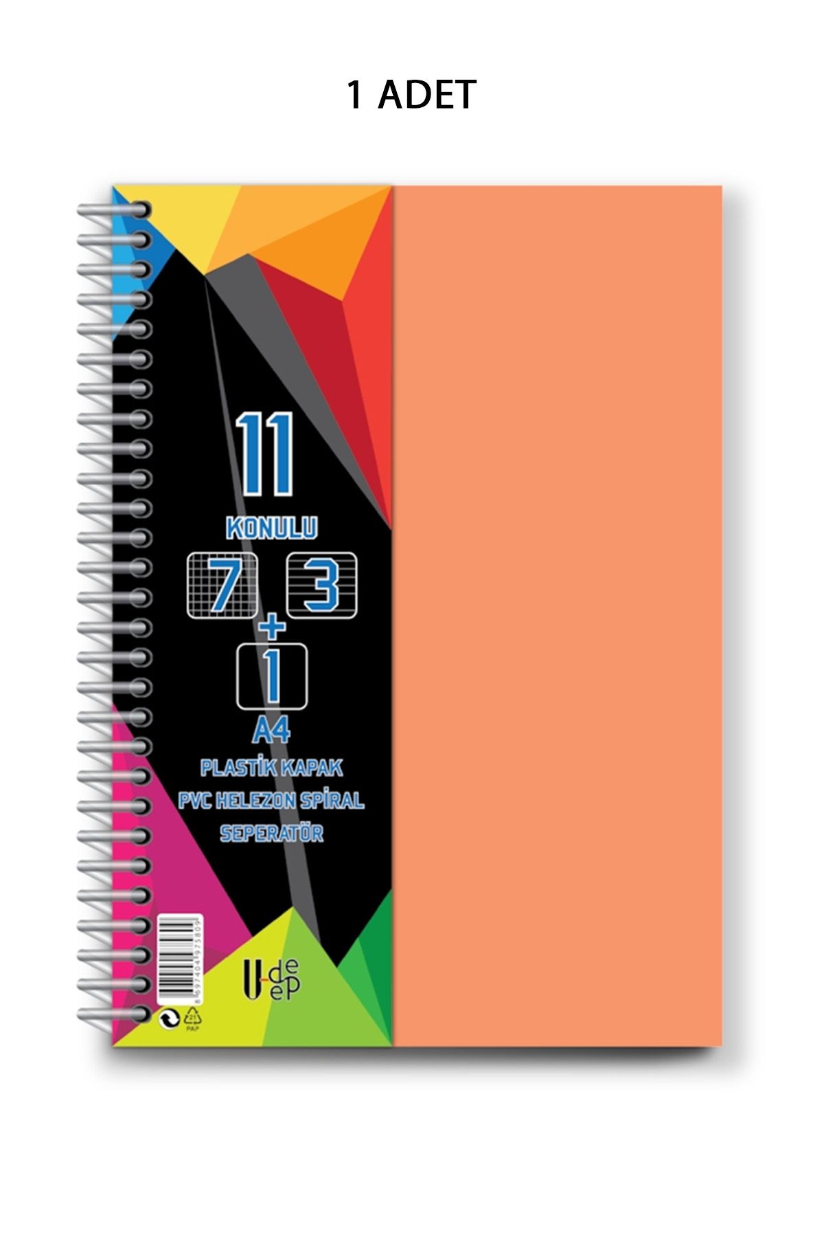 biltekno Spiralli PP Kapak 7+3+1 275 Yaprak 11 Ayraçlı Defter