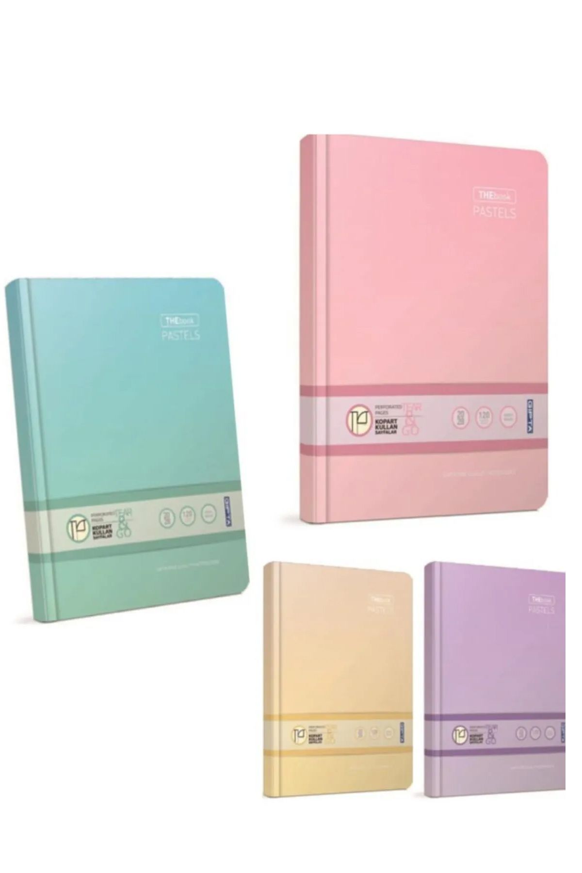 biltekno Gıpta Thebook Pastels İp Dikişli Sert Kapak 20x28cm 120 Yaprak Kareli Defter