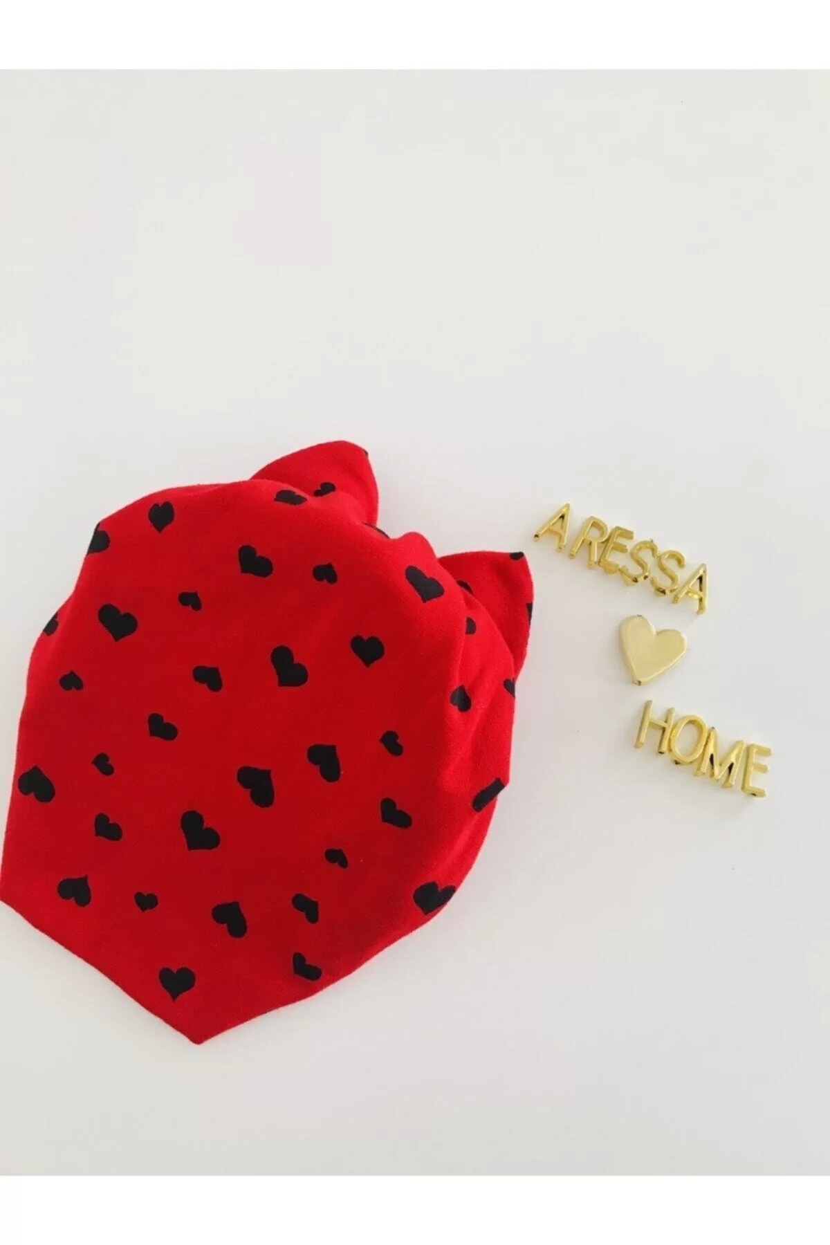 ÖZLEM BEBE Kurdelalı Çift Katlı Bebek Bone Bandana fotoğrafı 2 (önizleme)