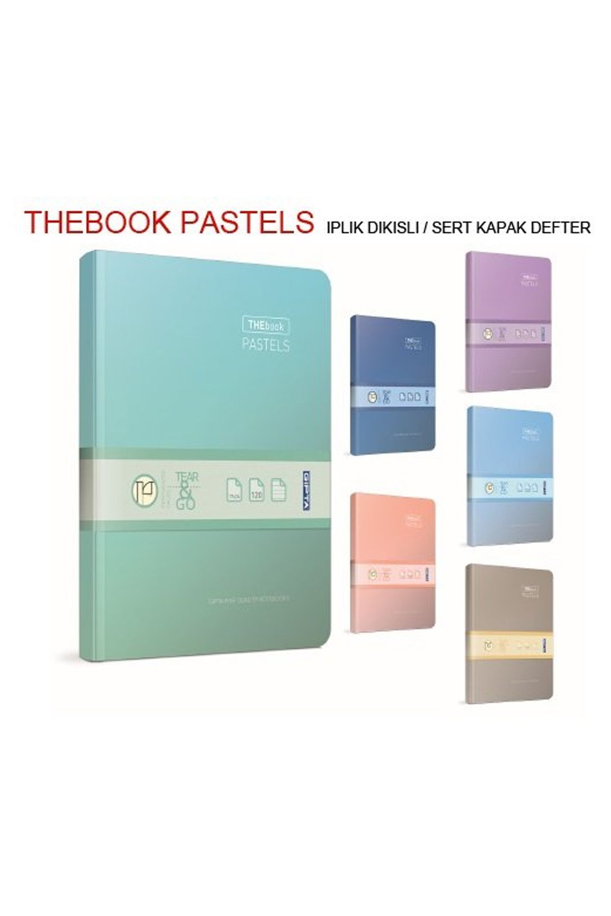 biltekno Gıpta Thebook 20x28 Sert Kapak Pastel Defter 400 Yaprak Çizgili