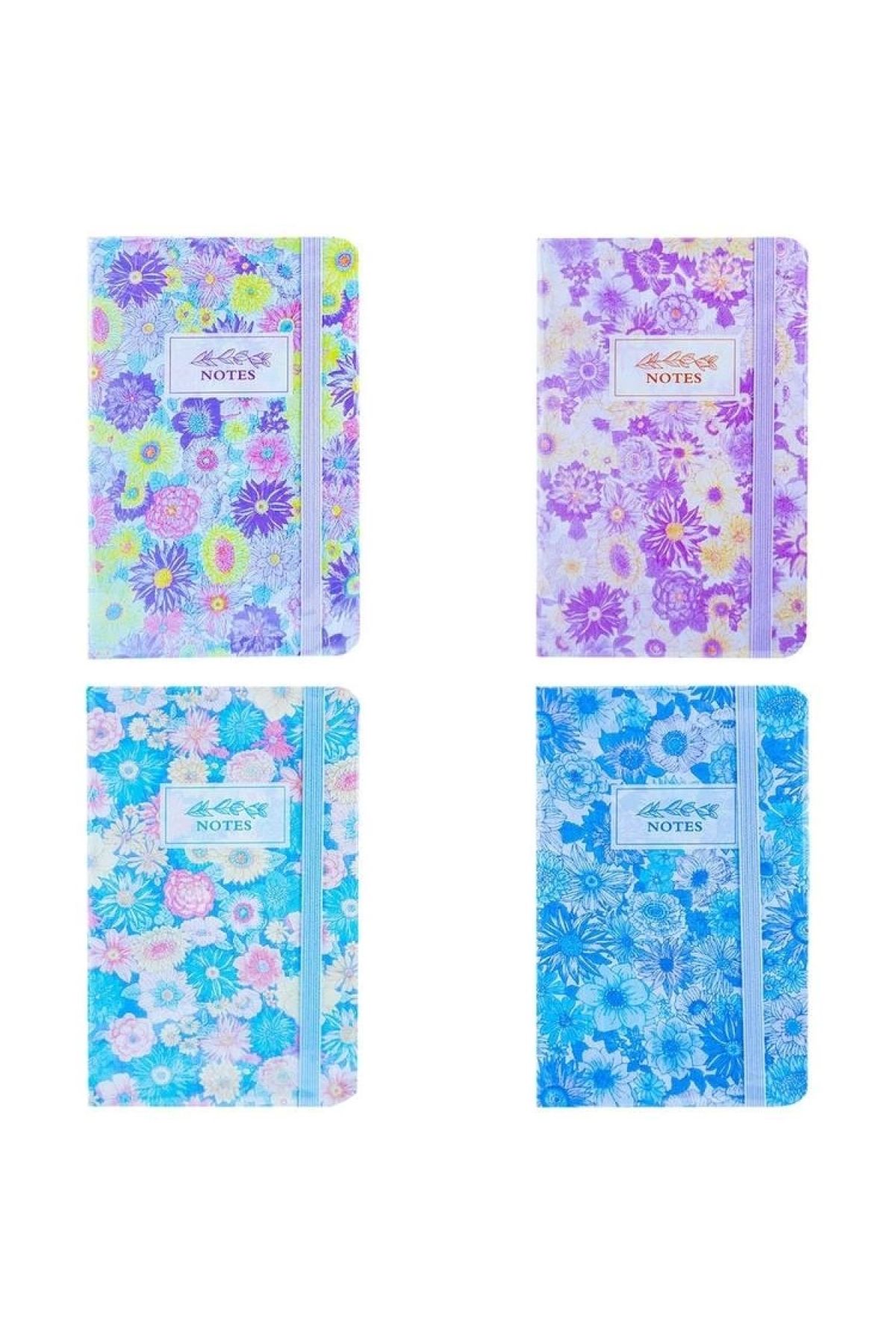 Mikro-A7-02 Micro Striped Flower Pattern 80YP Notepad 5