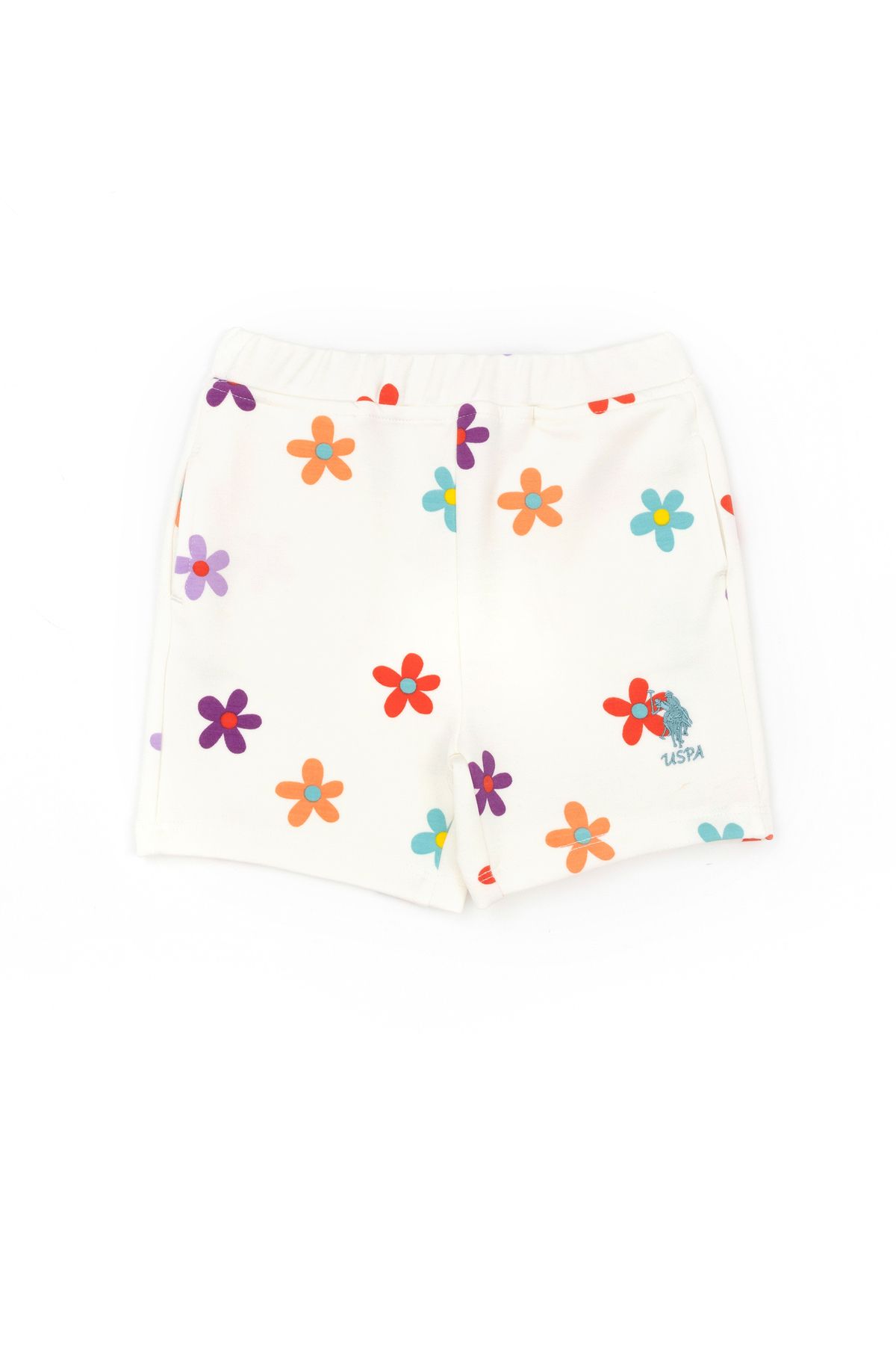 U.S. Polo Assn.-Baby Girl White Knitted Shorts 50289006 -Vr013 2