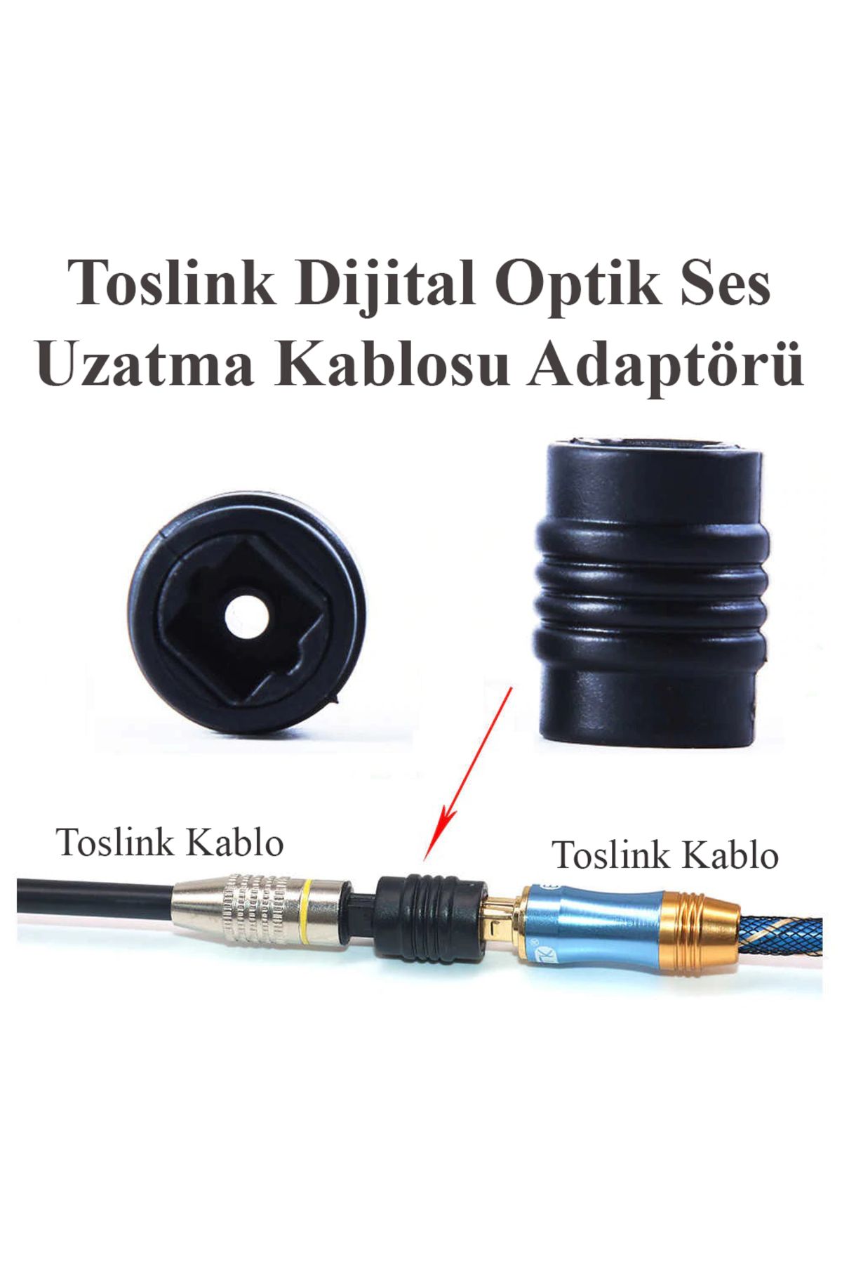 Derwell Toslink Optik Çoğaltıcı Dijital Ses Fiber Optik Kadın Uzatma Dişi - Dişi Uzatıcı Adaptörü