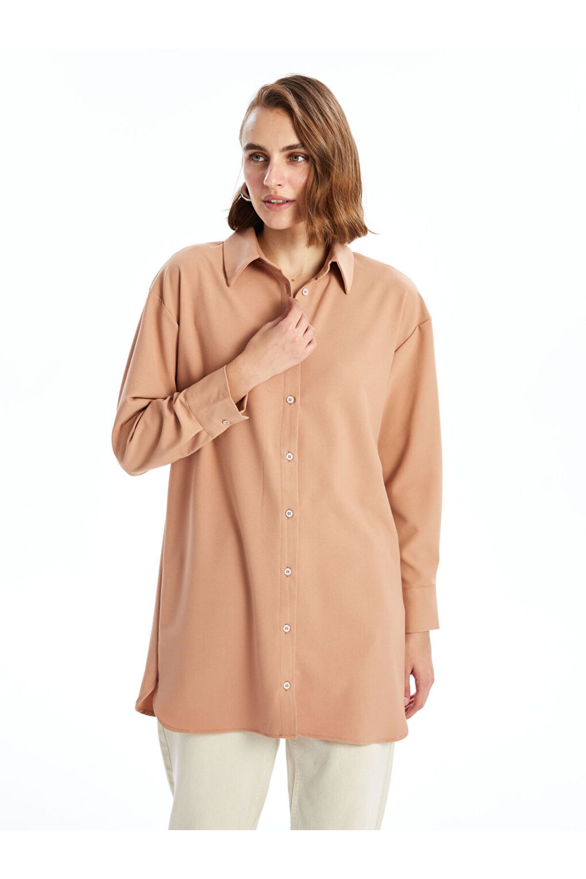 LC Waikiki Düz Oversize Kadın Gömlek Tunik