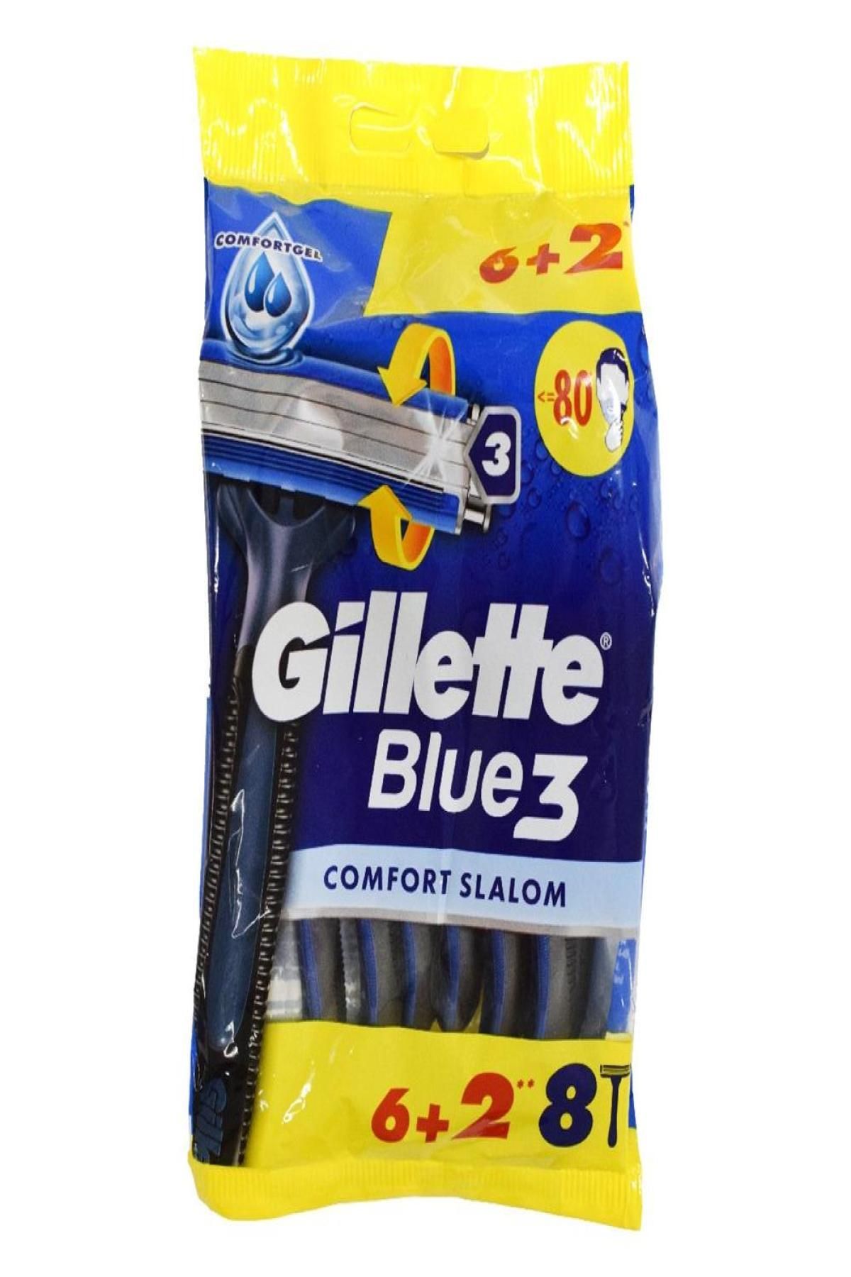 HELSOL Gillette Blue3 Slalom Kullan At Tıraş Bıçağı 8li