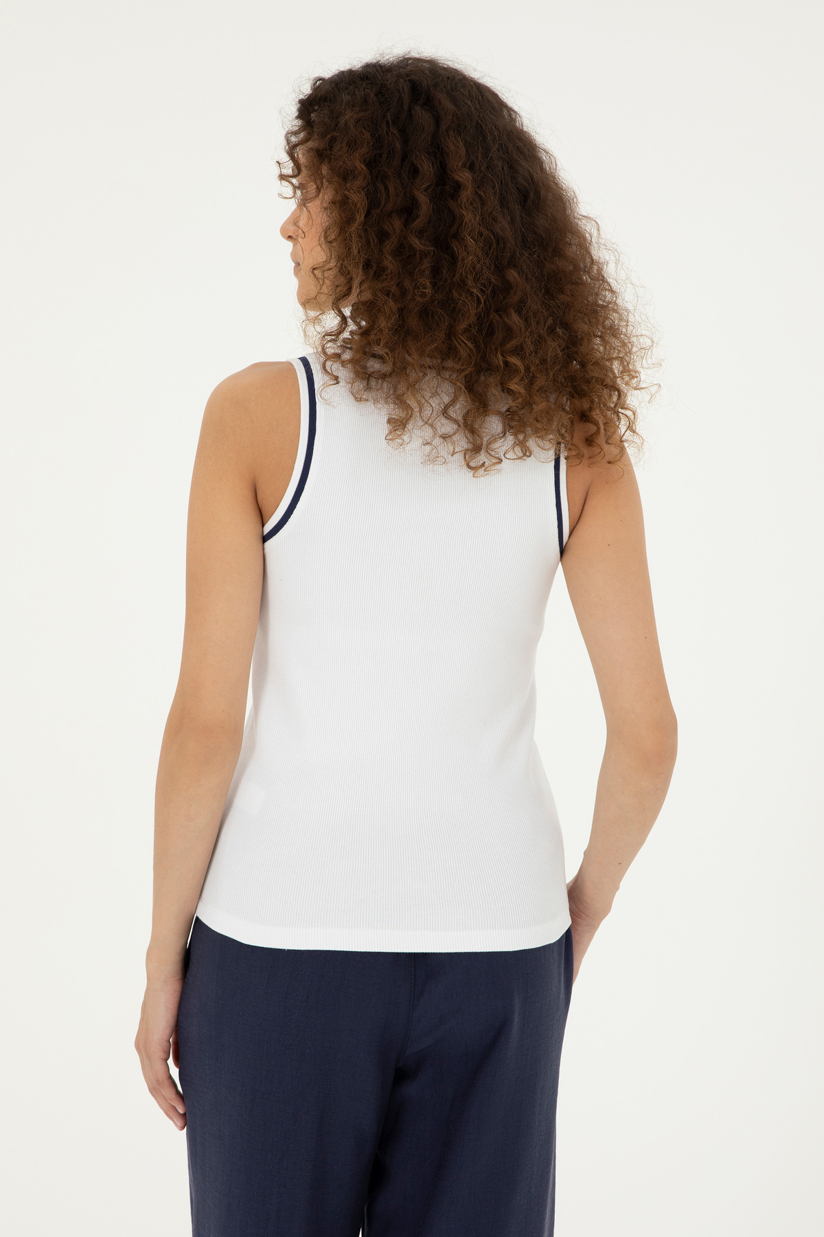 U.S. Polo Assn. Kadın Beyaz Tişört 50296145-VR013 görsel 5