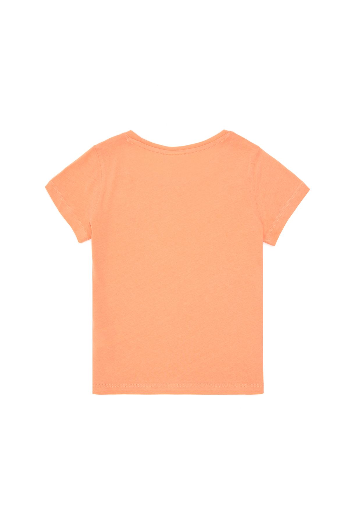 U.S. Polo Assn.-Girls' Salmon Crew Neck Basic T-Shirt 50295661 -Vr047 3