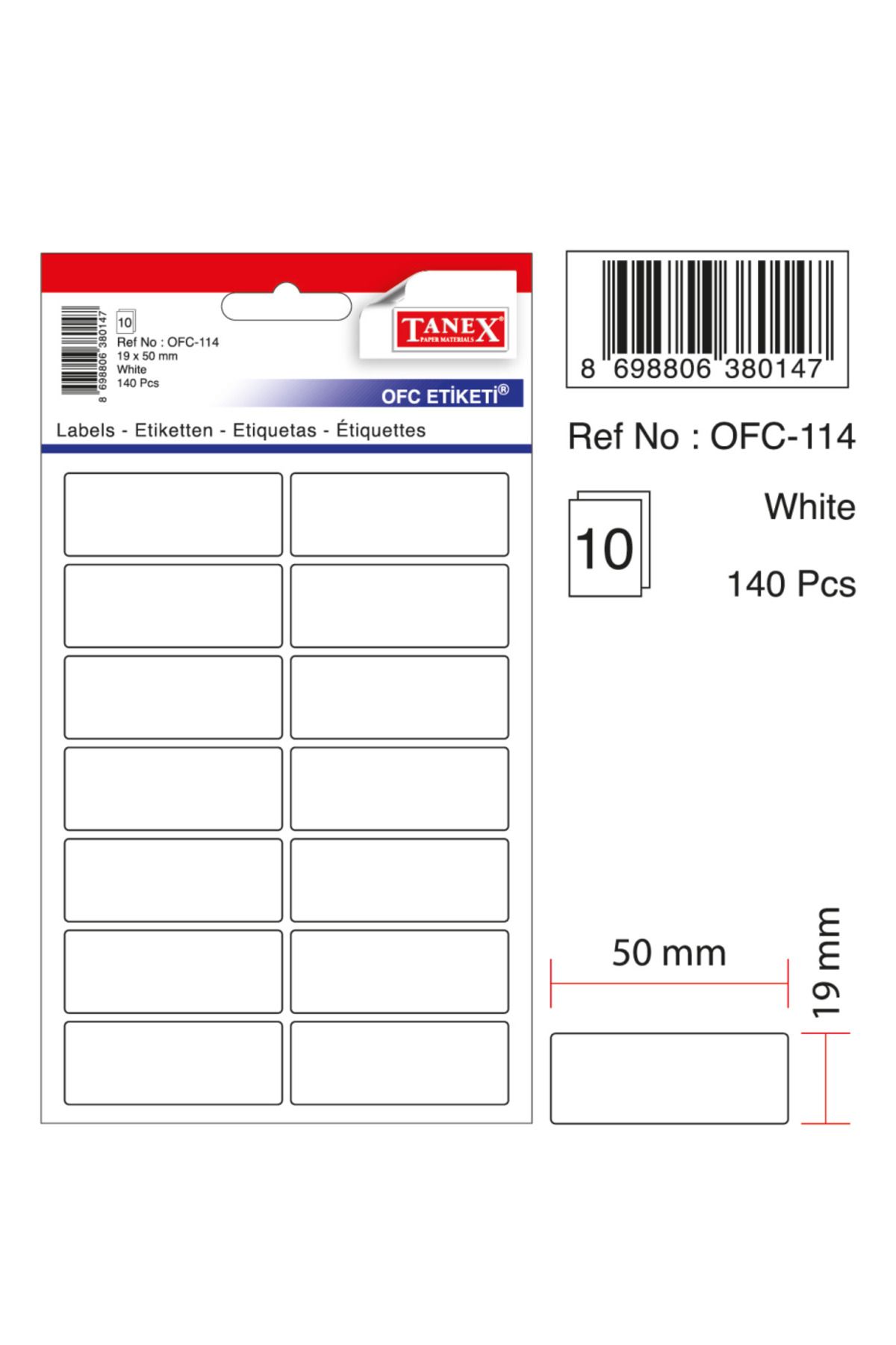 Tanex-Ofc-114 White Office Label 1