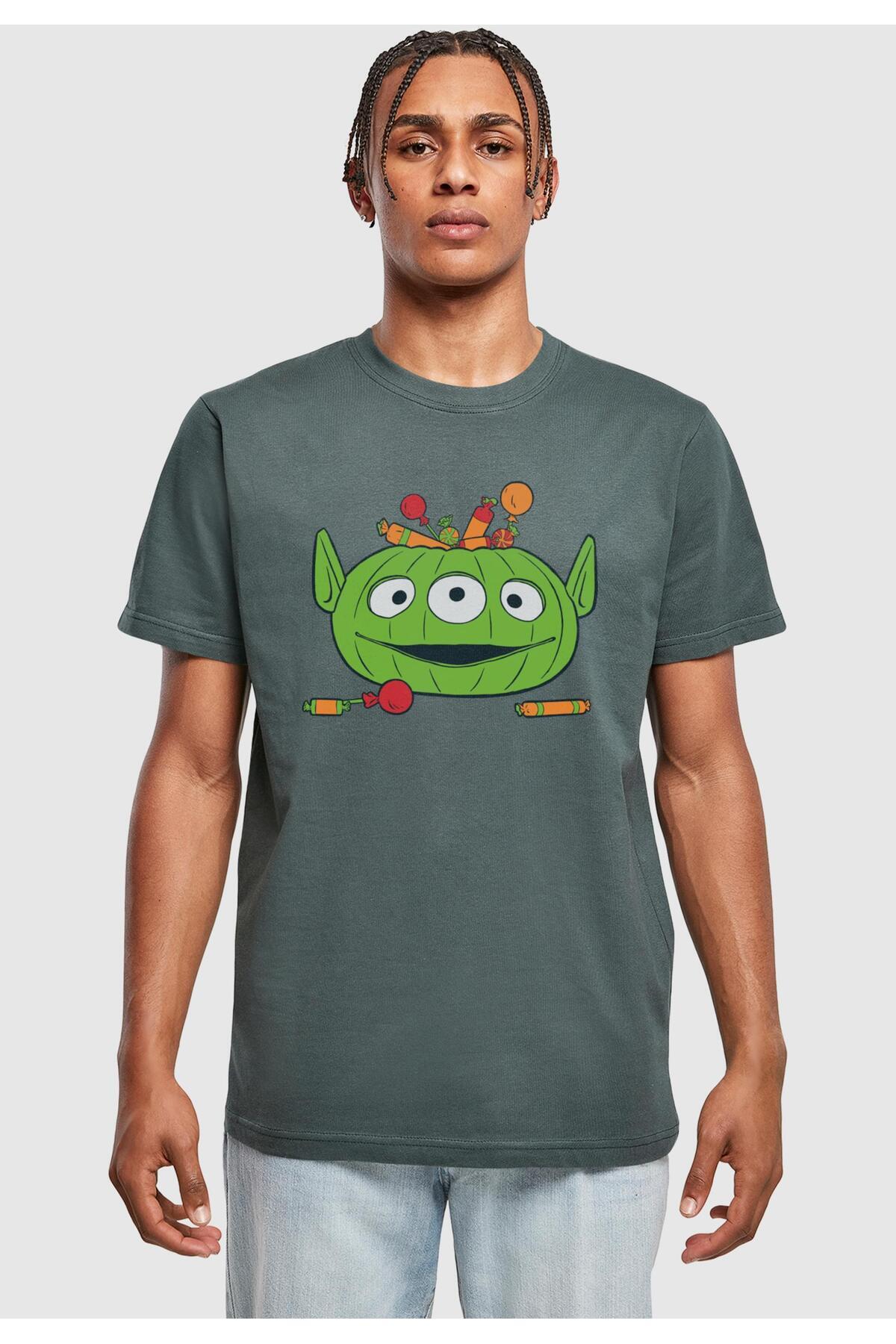 ABSOLUTE CULT-Toy Story - Alien Halloween Pumpkin Basket T-shirt 3