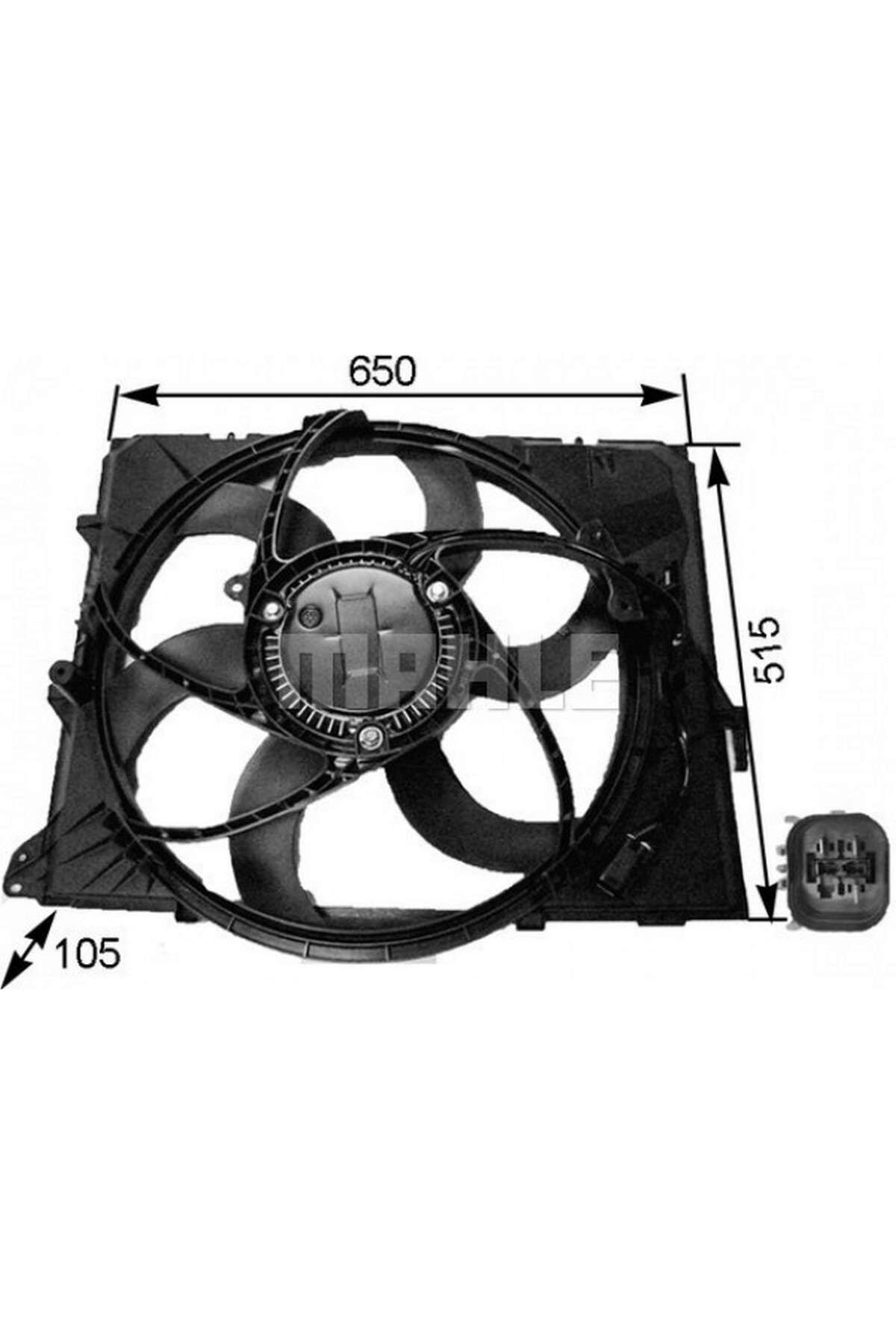 MAHLE FAN MOTORU BMW E87 E90 N43 N45 N46 612138