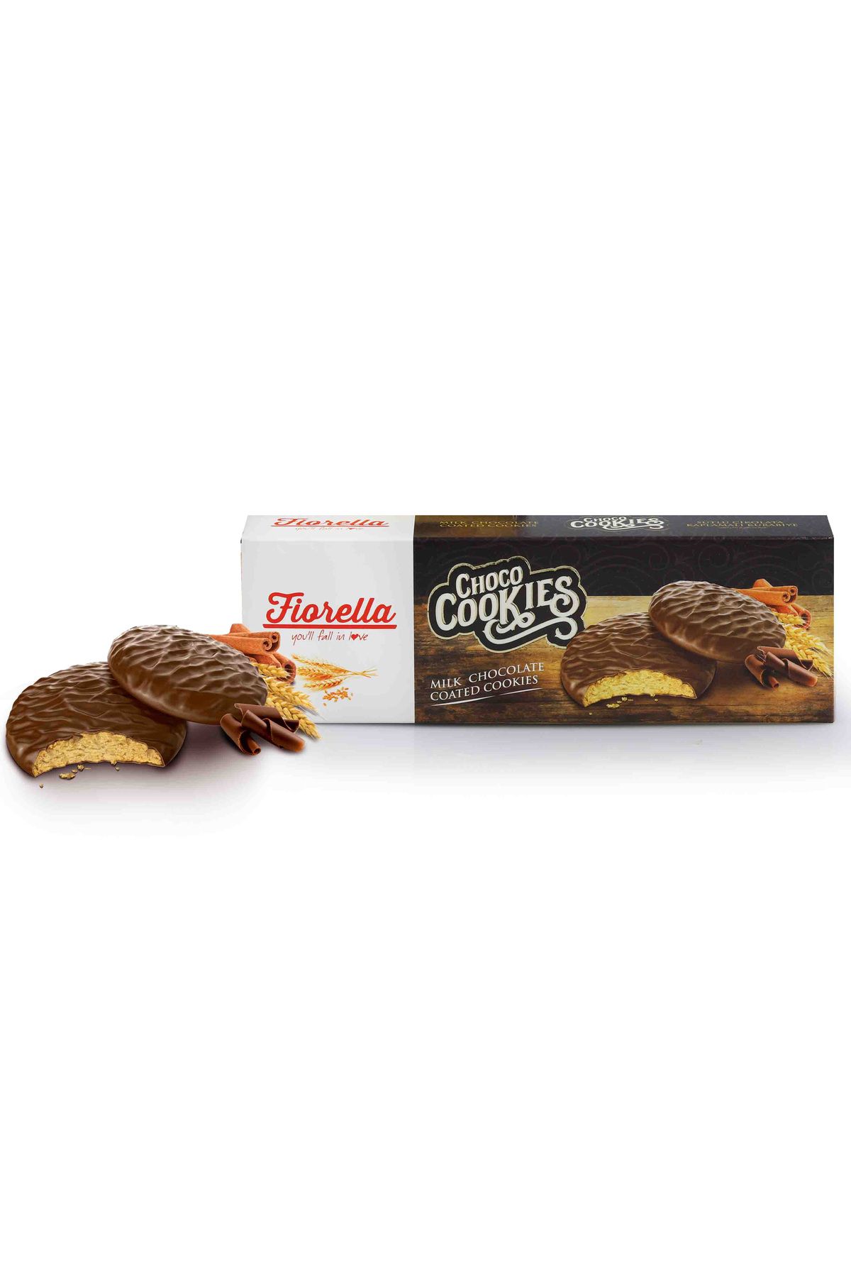 Elvan Fiorella Choco Cookies Çikolata Kaplamalı Karamelli Bisküvi 106 Gr. (1 Adet )