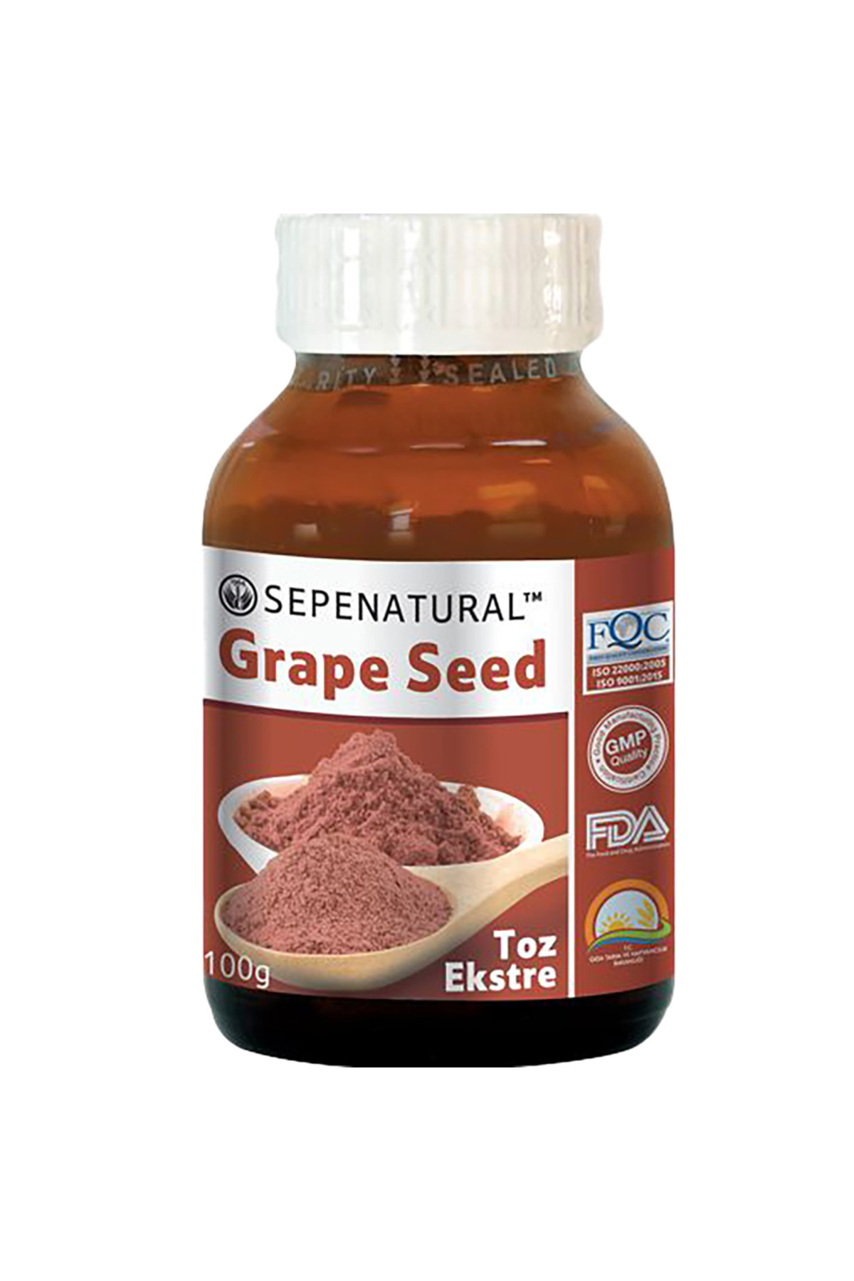 Sepe Natural Grape Seed Extract Üzüm Çekirdeği Ekstresi Toz 100 gr