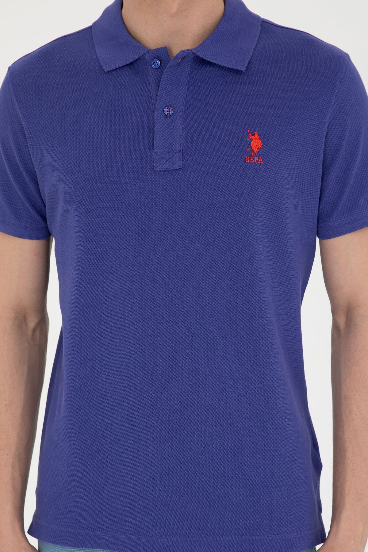 تی شرت یقه پولو آبی مردانه اصلی U.S. Polo Assn.