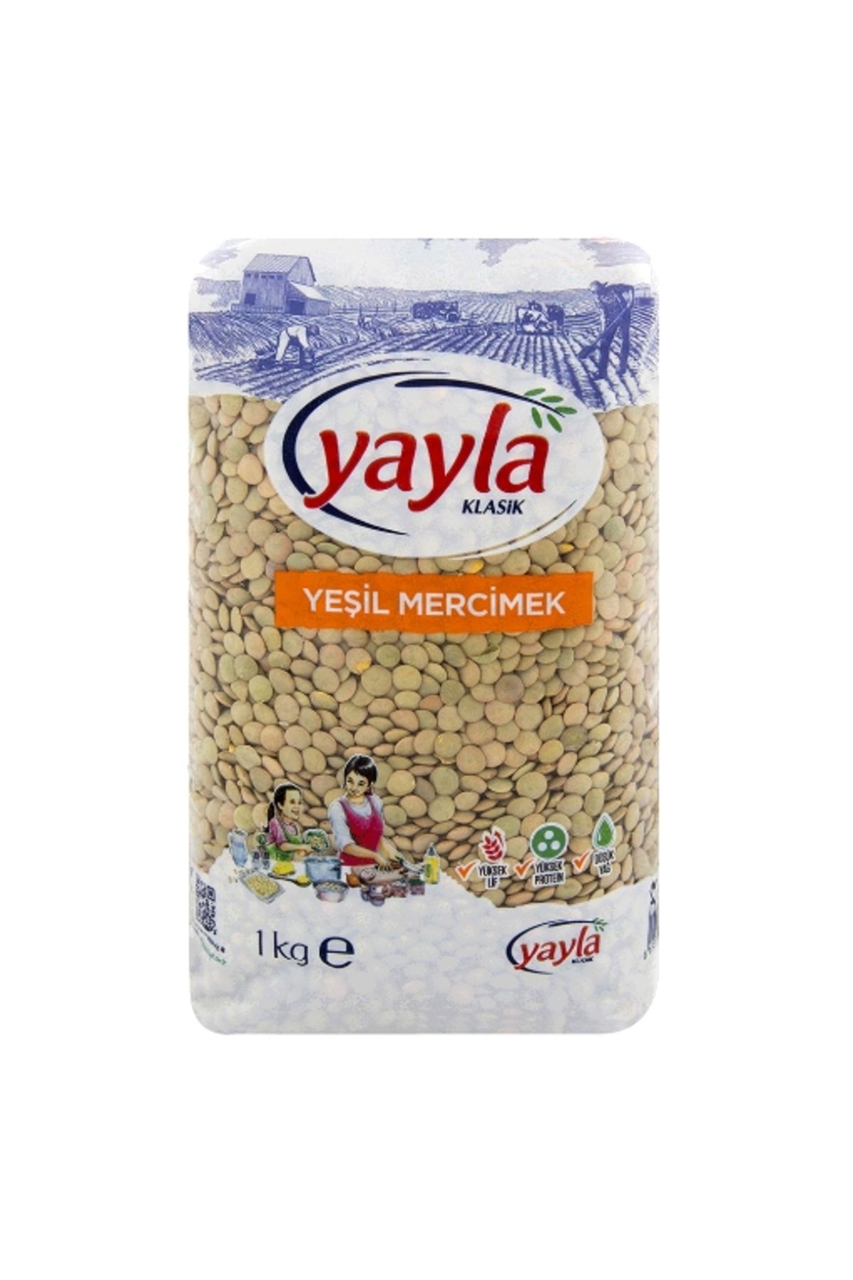 Yayla Bakliyat Yayla Yeşil Mercimek 1000 Gr. (Bakliyat)