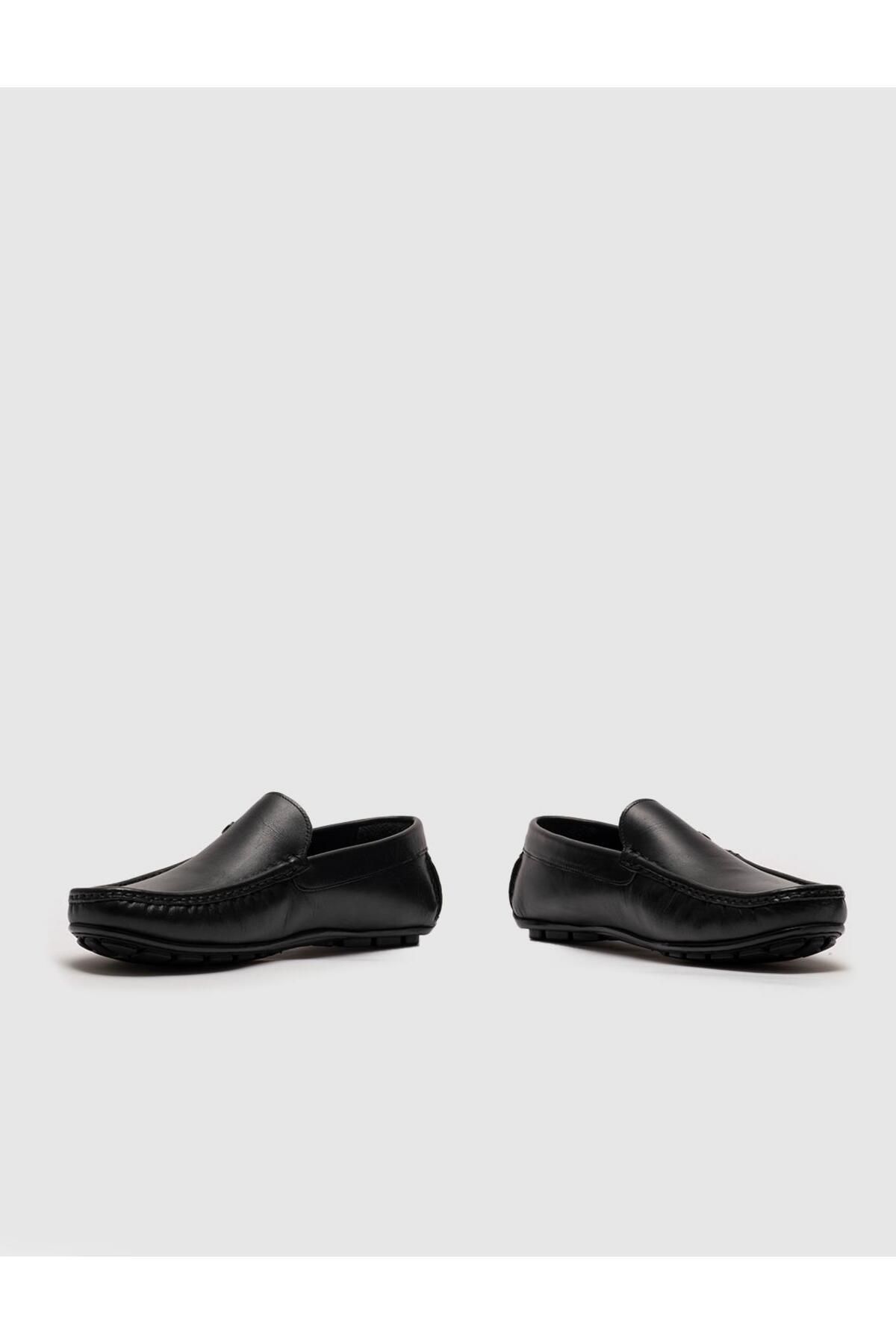 Cabani-Black Genuine Leather Men's Loafer 4