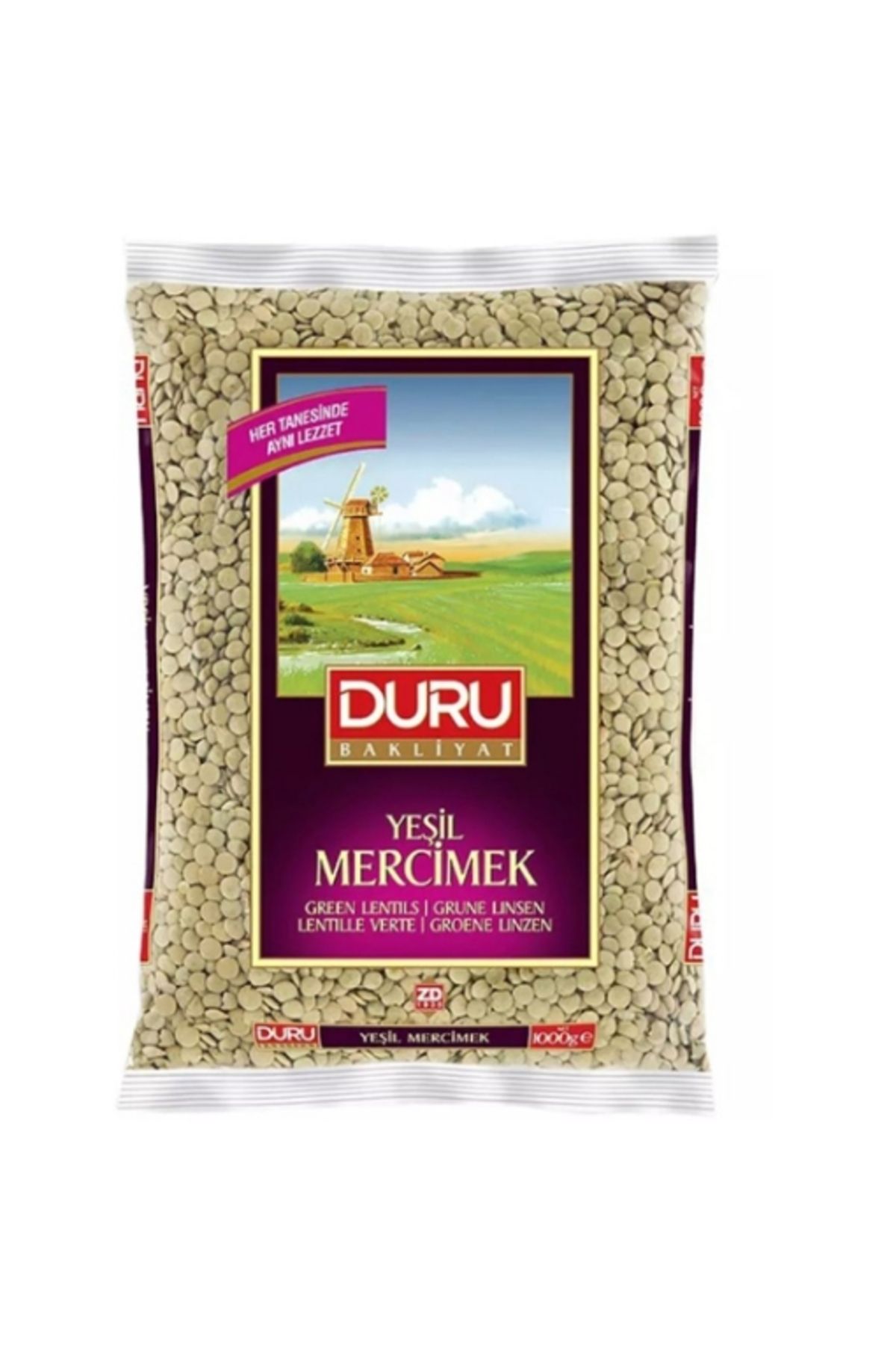 Duru Yeşil Mercimek 1000 Gr. (BAKLİYAT)