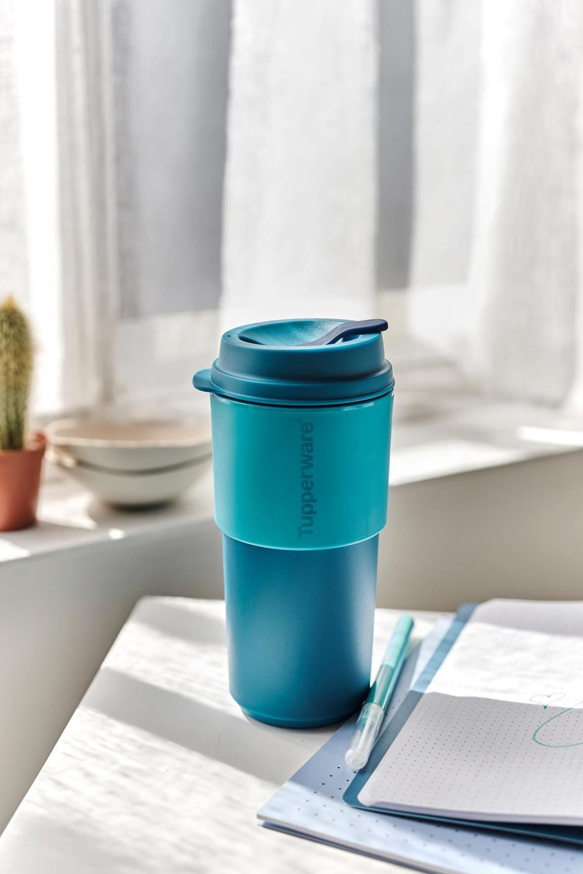 Tupperware-All with Me Water Bottle & Flask Pink and Blue 490 ml 2