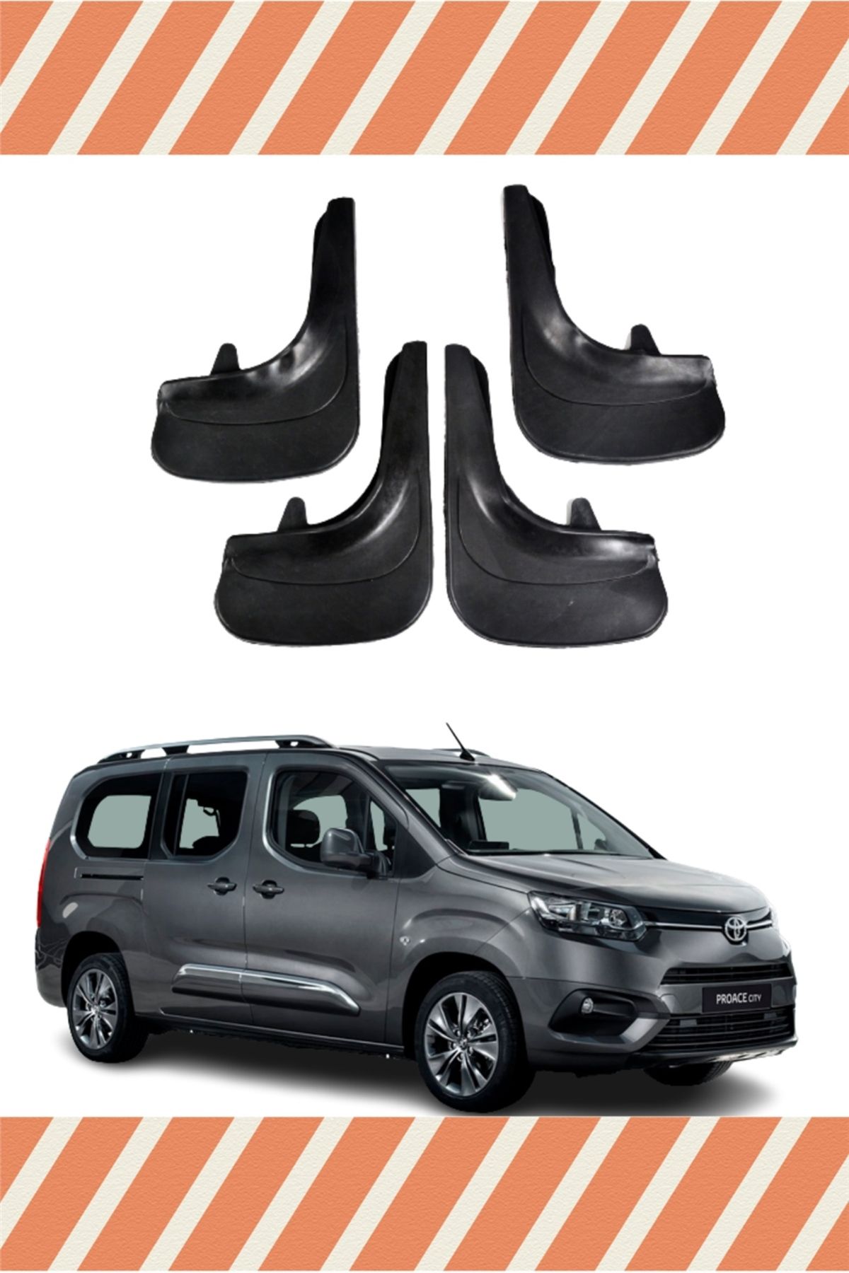 Heda Tex-Yb Toyota Proace City Racing Written 4-Piece Leggings Mudguard Mudguard 1