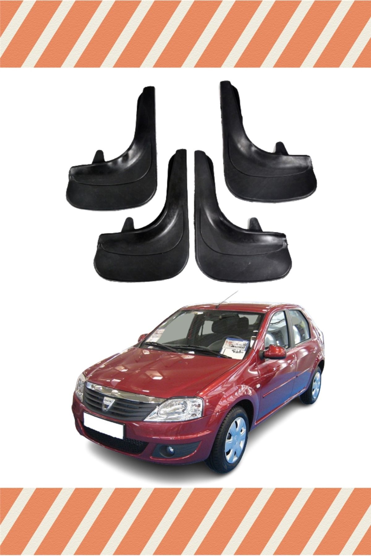 Alpax Dacia Logan 2004-2012 uyumlu 4’lü tozluk çamurluk paçalık sağlam