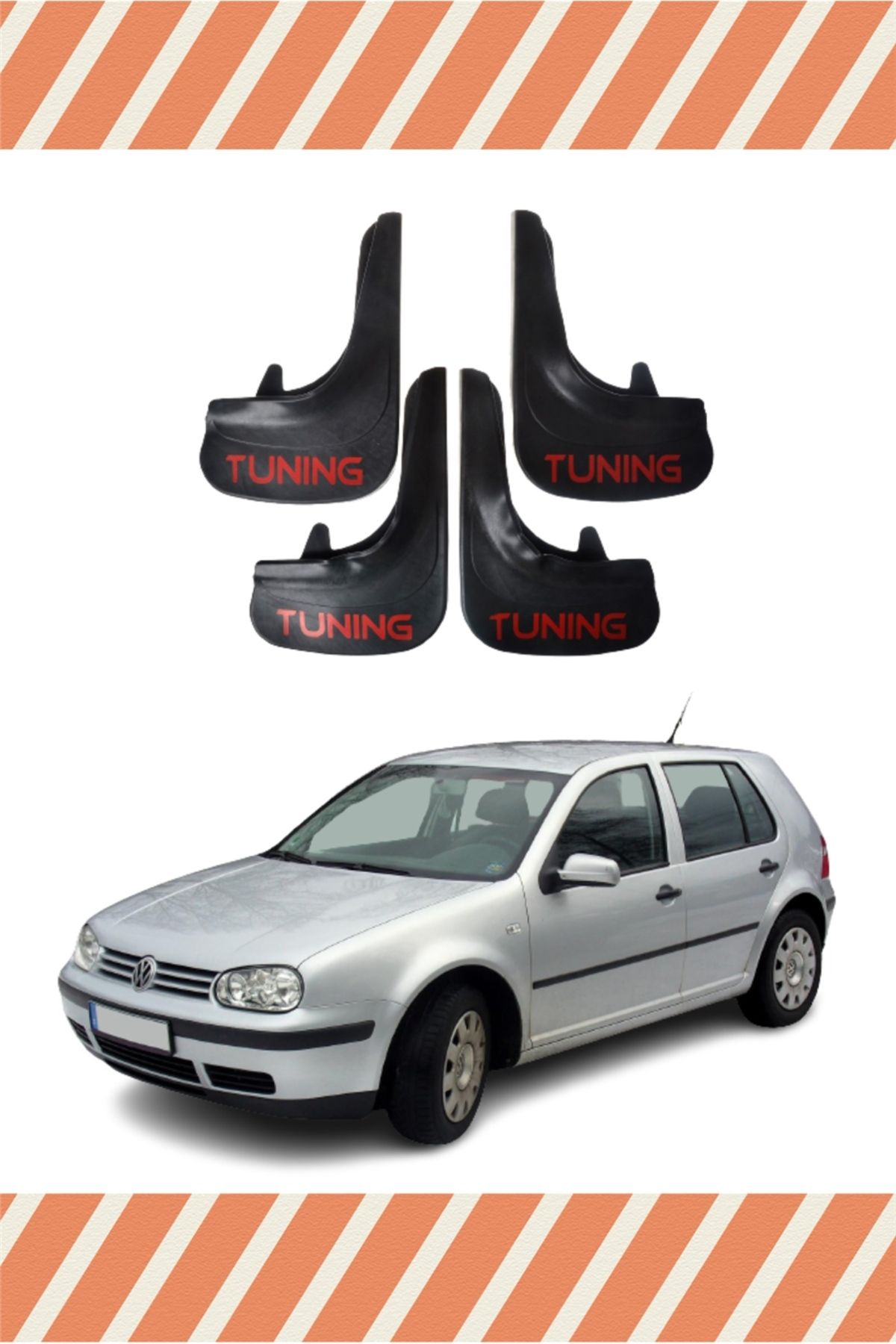 Alpax Volkswagen Golf 4 tuning yazılı 4’lü tozluk çamurluk paçalık