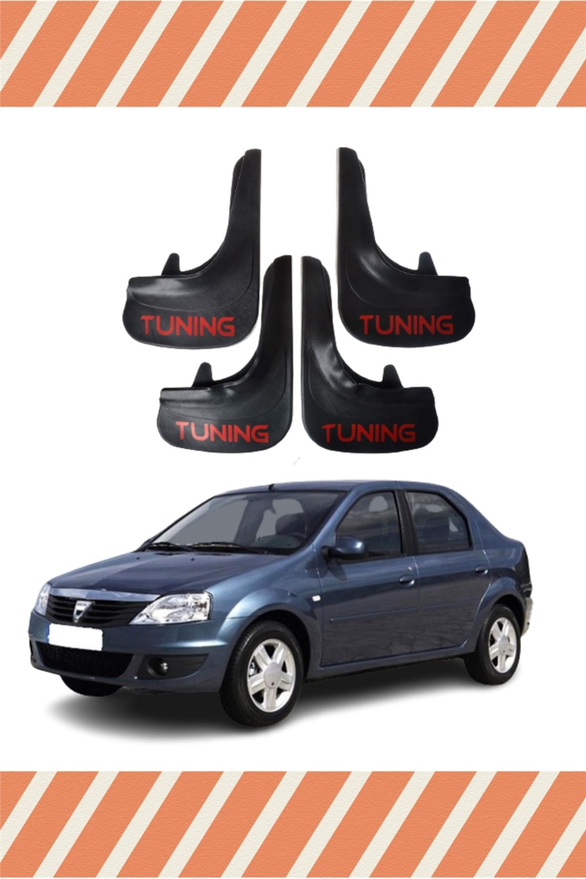 Alpax Dacia Logan SD 2006-2011 tuning yazılı 4’lü tozluk paçalık