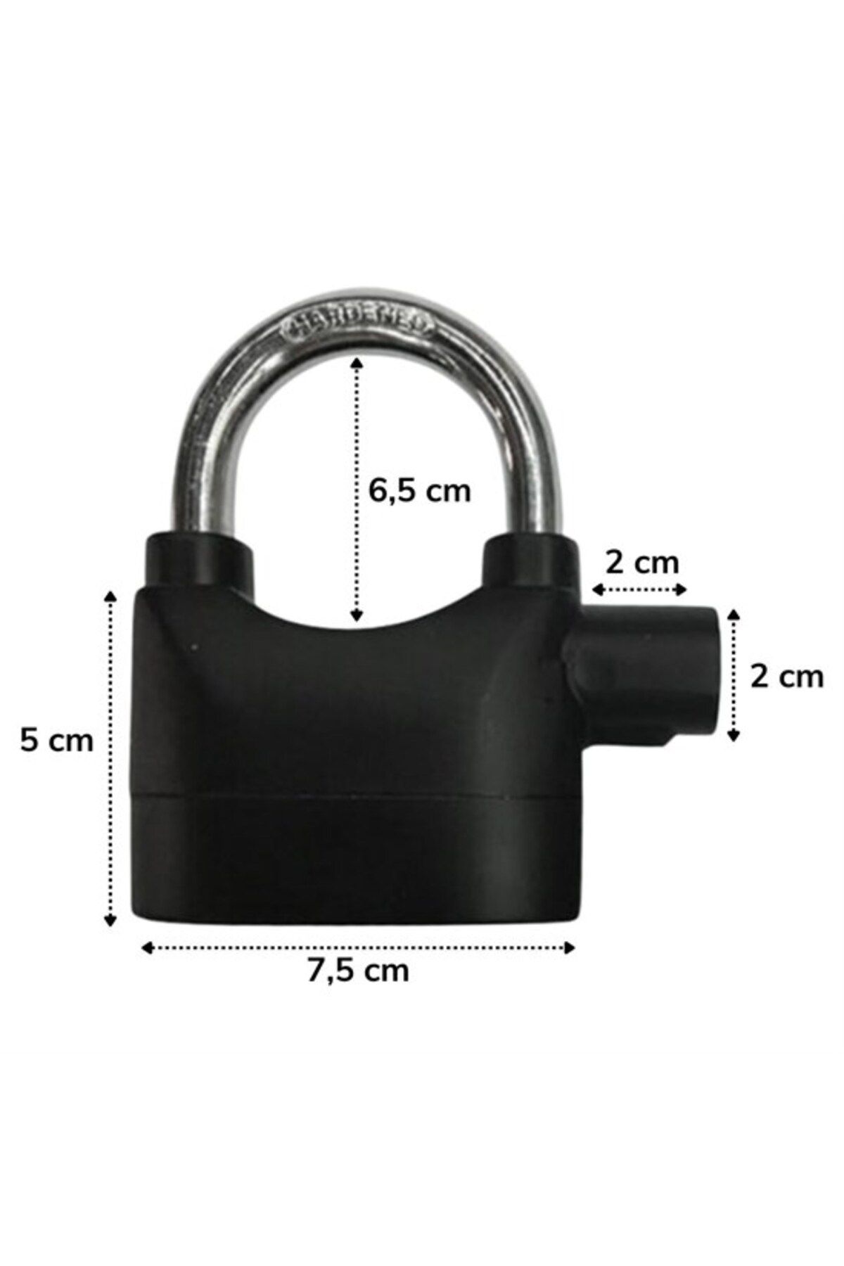E BULURUM-Decibel Black Multi-Function Extra Security Square Hanging Cabinet Lock with Alarm (5067) 5