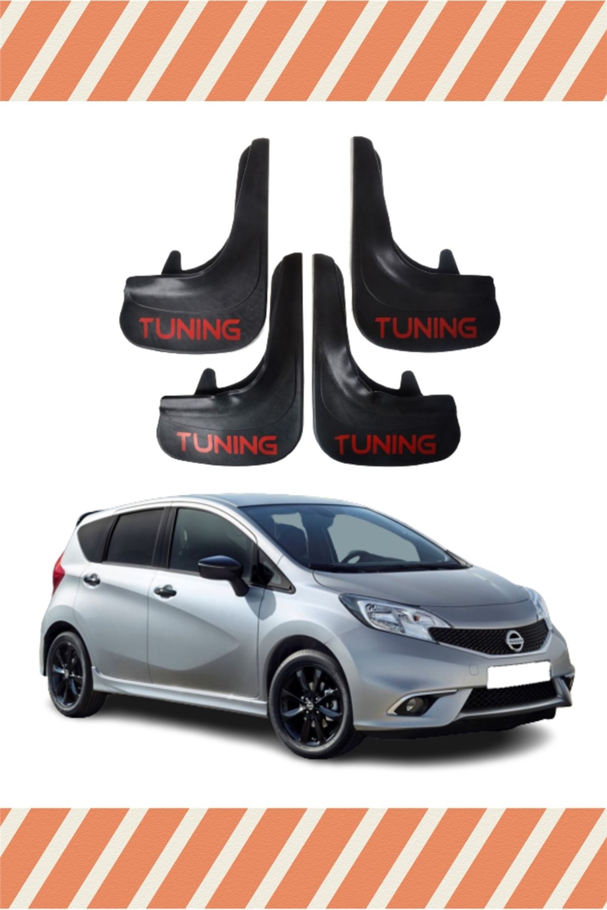 Alpax Nissan Note Tuning yazılı 4’lü tozluk çamurluk paçalık sağlam