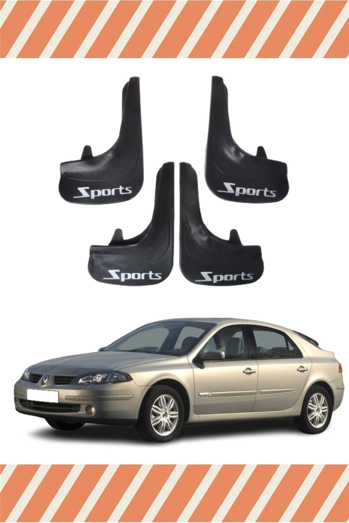 Alpax Renault Laguna 2 Sports yazılı 4’lü tozluk çamurluk paçalık sağlam ve şık