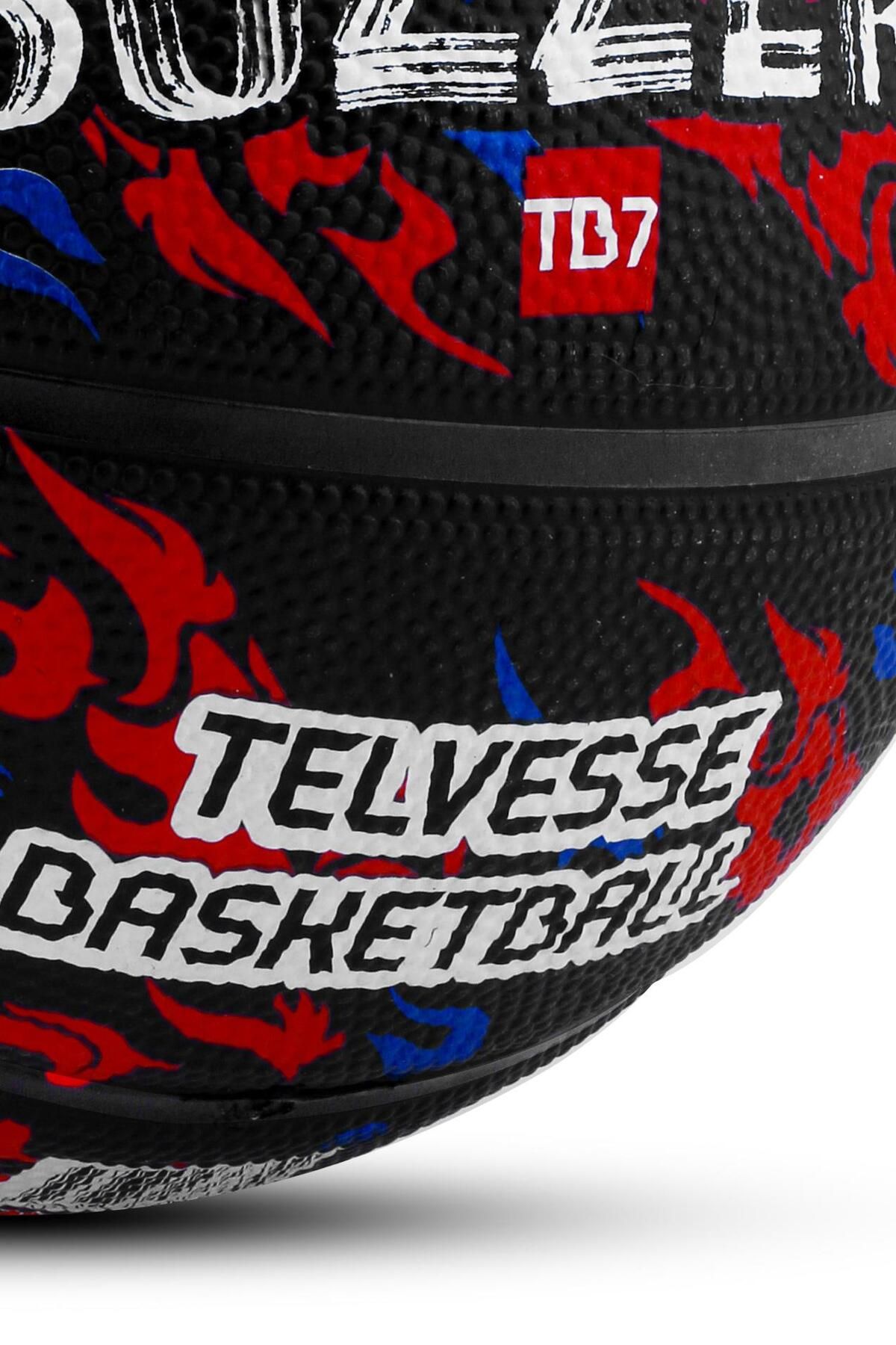 Telvesse-Graffiti Patterned Tb500 Buzzers Basketball Ball - Rubber Durable, Deep Channel Embossed No:7 7