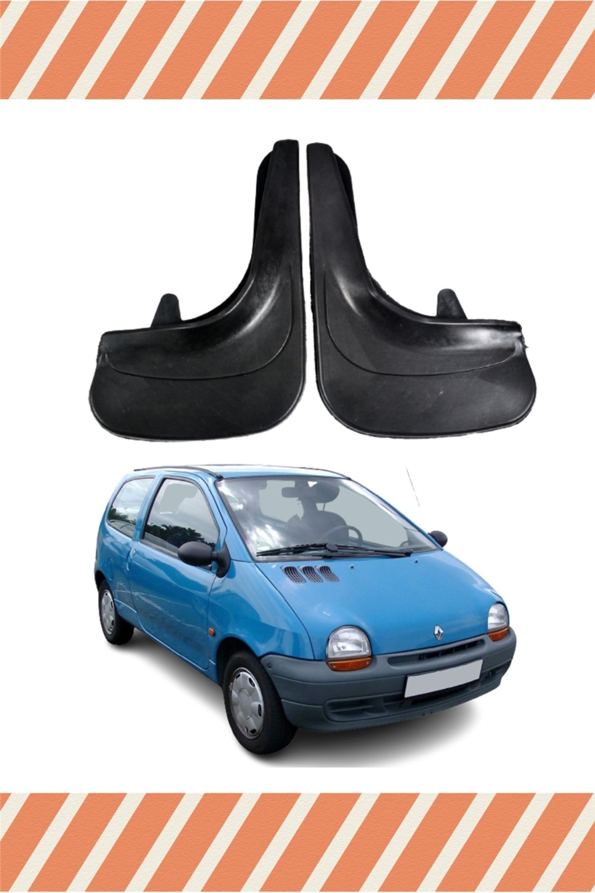 Alpax Renault Twingo racing kırmızı yazılı 2’li tozluk çamurluk paçalık