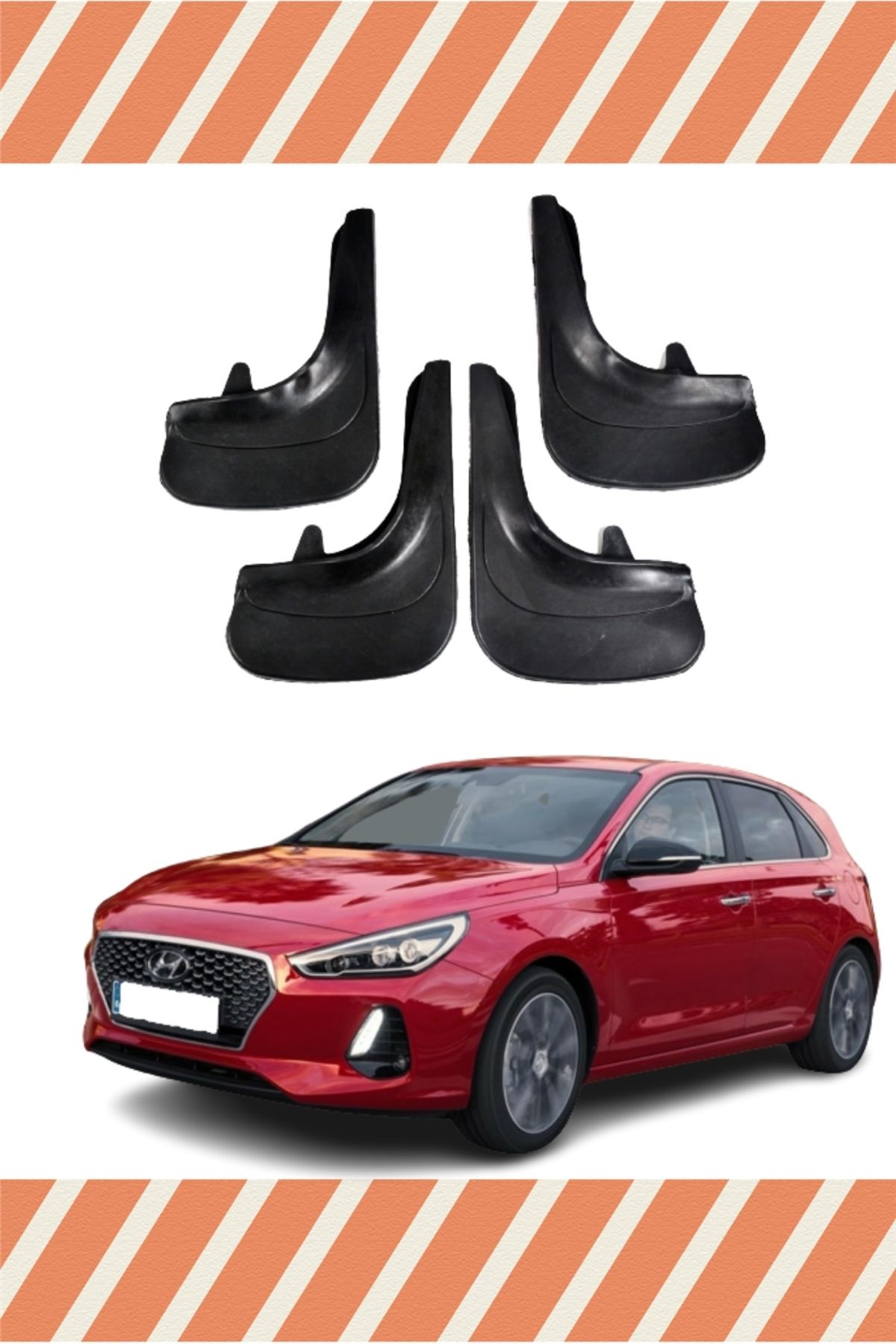 Alpax Hyundai i30 uyumlu 4’lü tozluk çamurluk paçalık