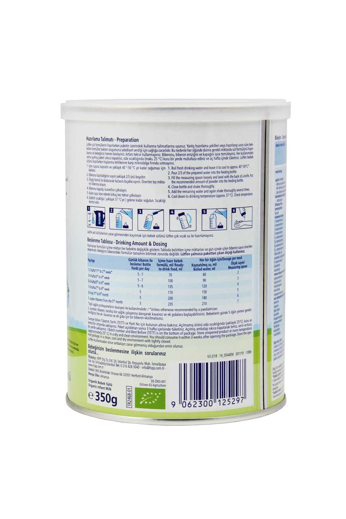 Hipp 1 Organik Combiotic Bebek Sütü 350 gr 12 Adet fotoğrafı 5 (önizleme)