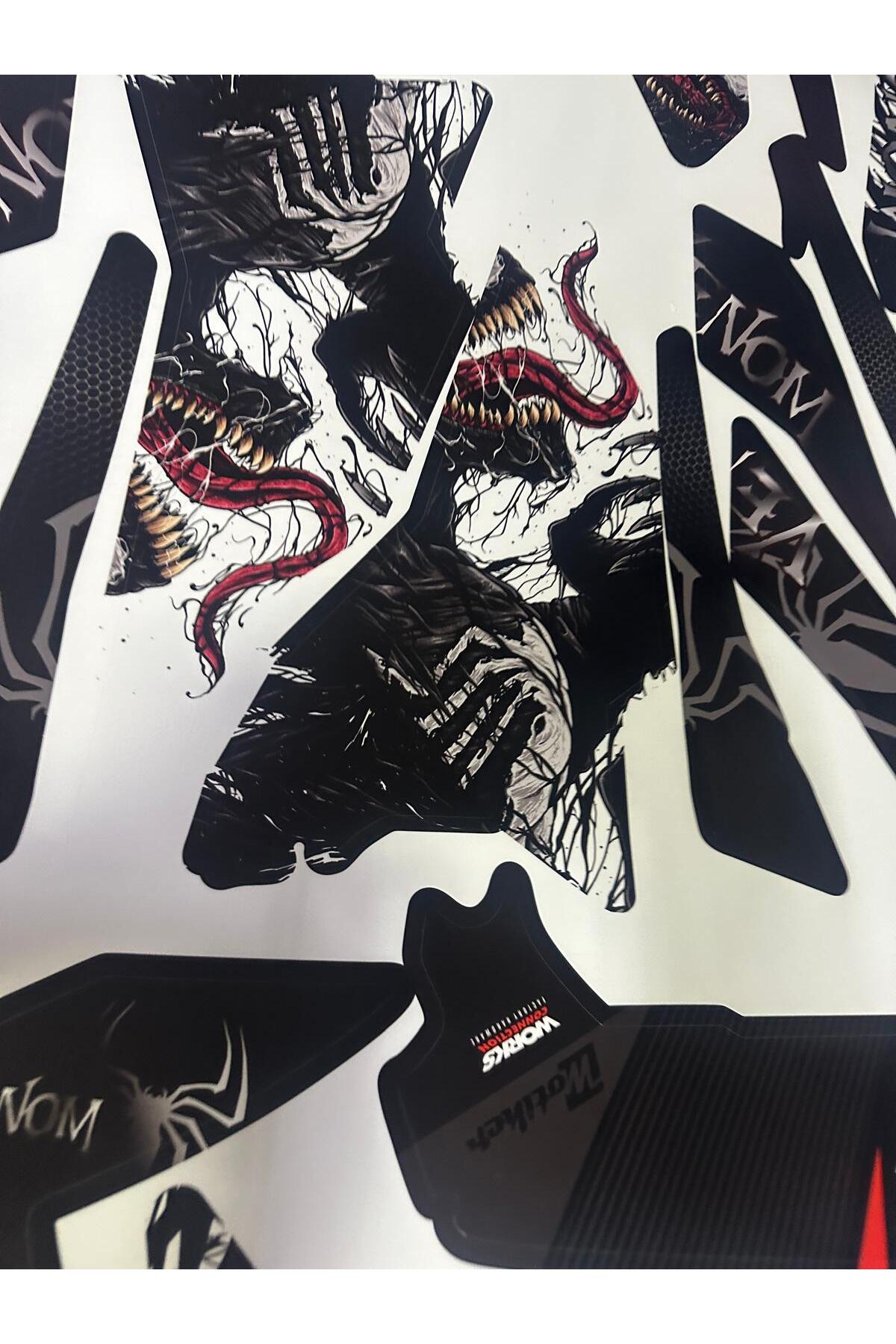Motiker Bajaj RS200 Venom Sticker Etiket Parçalı Kaplama Modeli