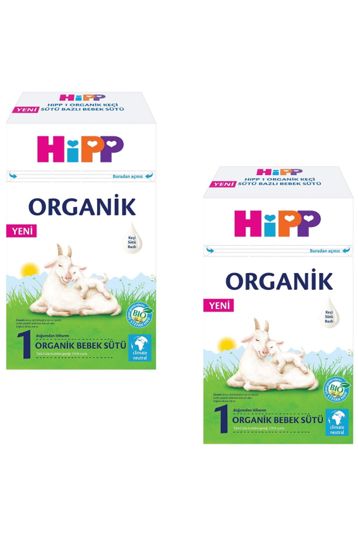 Hipp 1 Organik Keçi Sütü Bazlı Bebek Sütü 400 gr 2 Adet