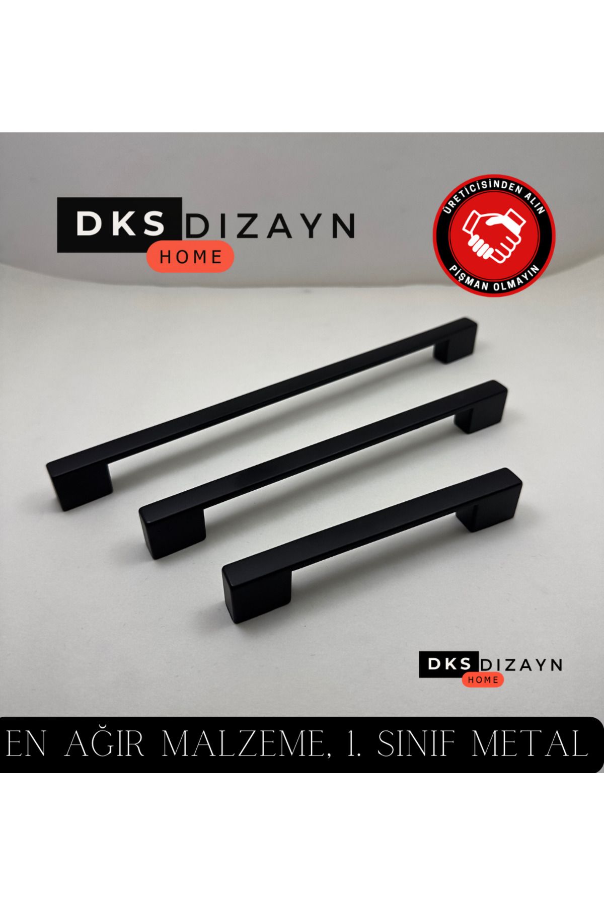 Nergis 96-128 mm SİYAH Kulp 1. Sınıf Metal Lüks Modern Mutfak Dolap Çekmece Kulpu Kulp DÖRT DELİKLİ