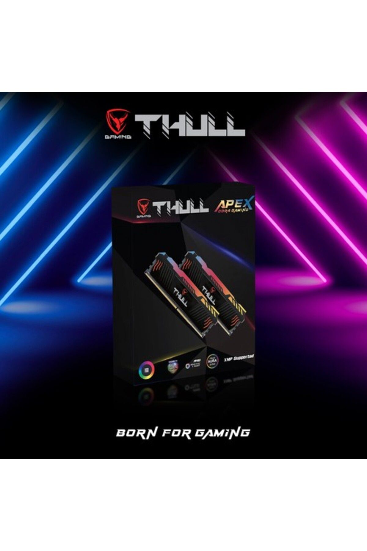 THULL-Apex 16 جيجابايت Kits (2X8GB) 3600 ميجا هرتز Cl19 1.35 فولت Rgb Heatsink Ddr4 Ram Thl-pcapx28800d4-16g-b 5