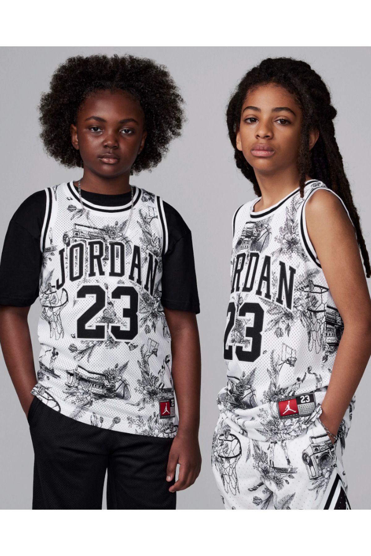 Nike-Jordan 23 Aop Kids Jersey Athlete - 95C655-W1X 1