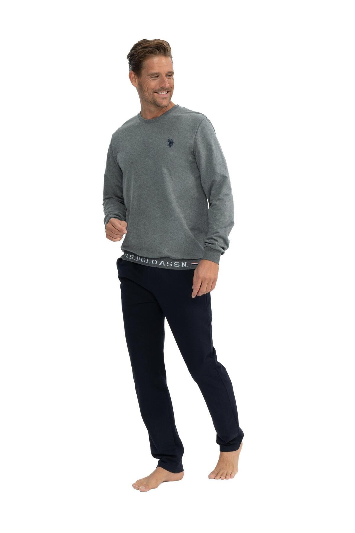 ست پیژامه و لباس خواب مردانه یقه گرد | یو اس پولو U.S. Polo Assn. 07400-1 TR - تصویر 2