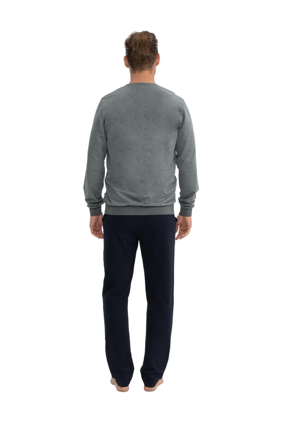 ست پیژامه و لباس خواب مردانه یقه گرد | یو اس پولو U.S. Polo Assn. 07400-1 TR - تصویر 3