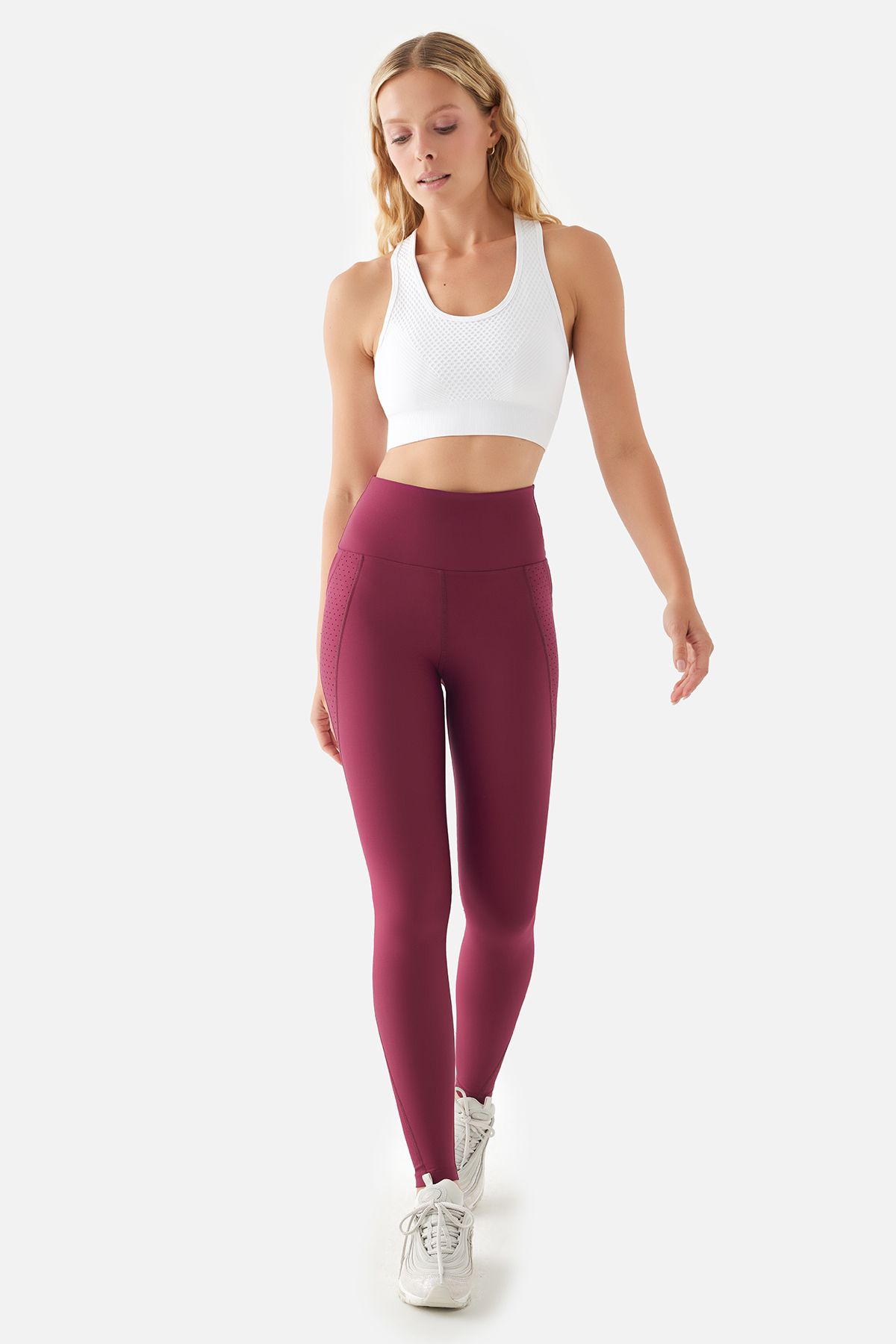 Superstacy-Peggy High Waist Mesh Pocket Cherry Sports Leggings 1