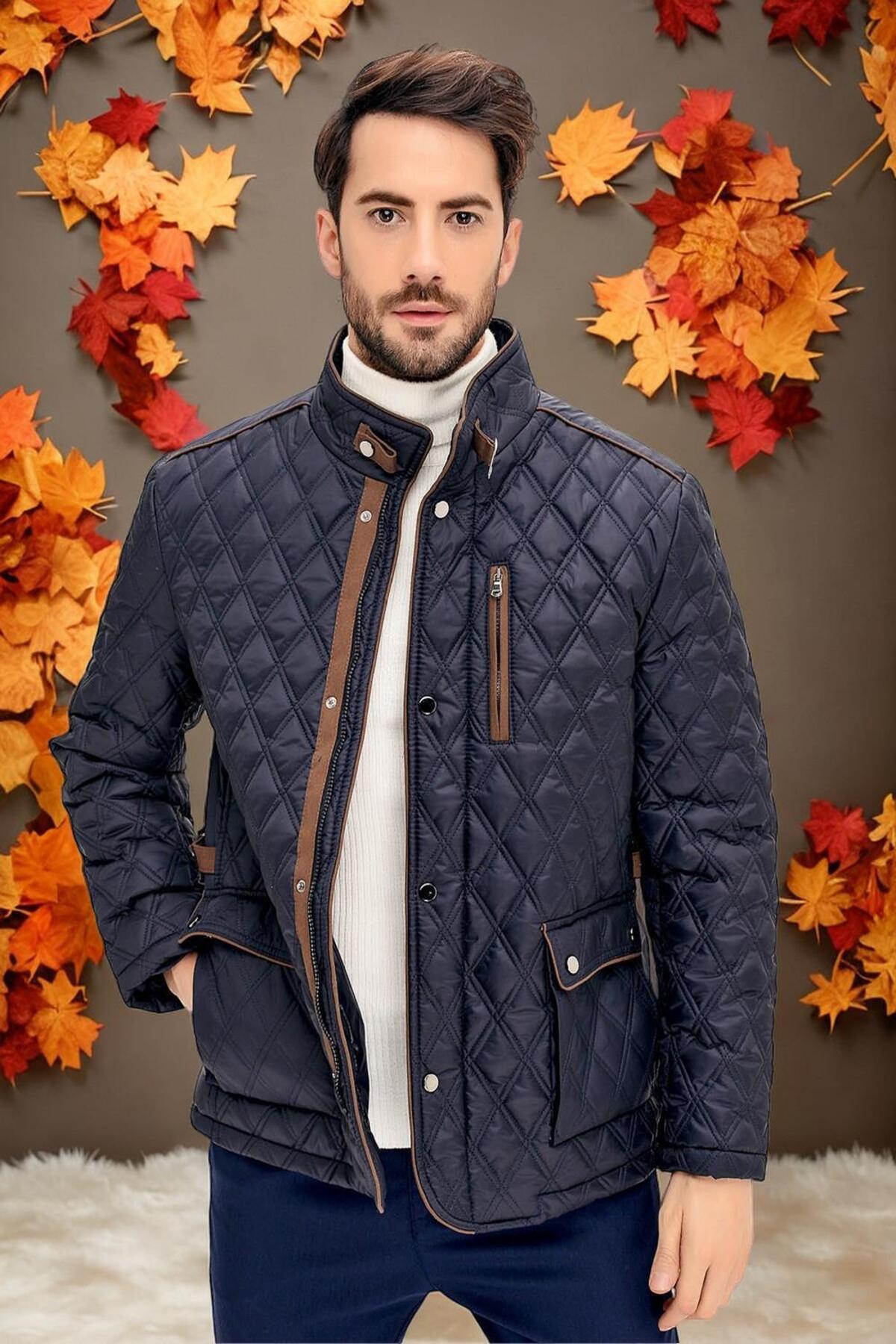 دوبری K8613 کاپشن توت فرنگی ساده سرمه‌ای