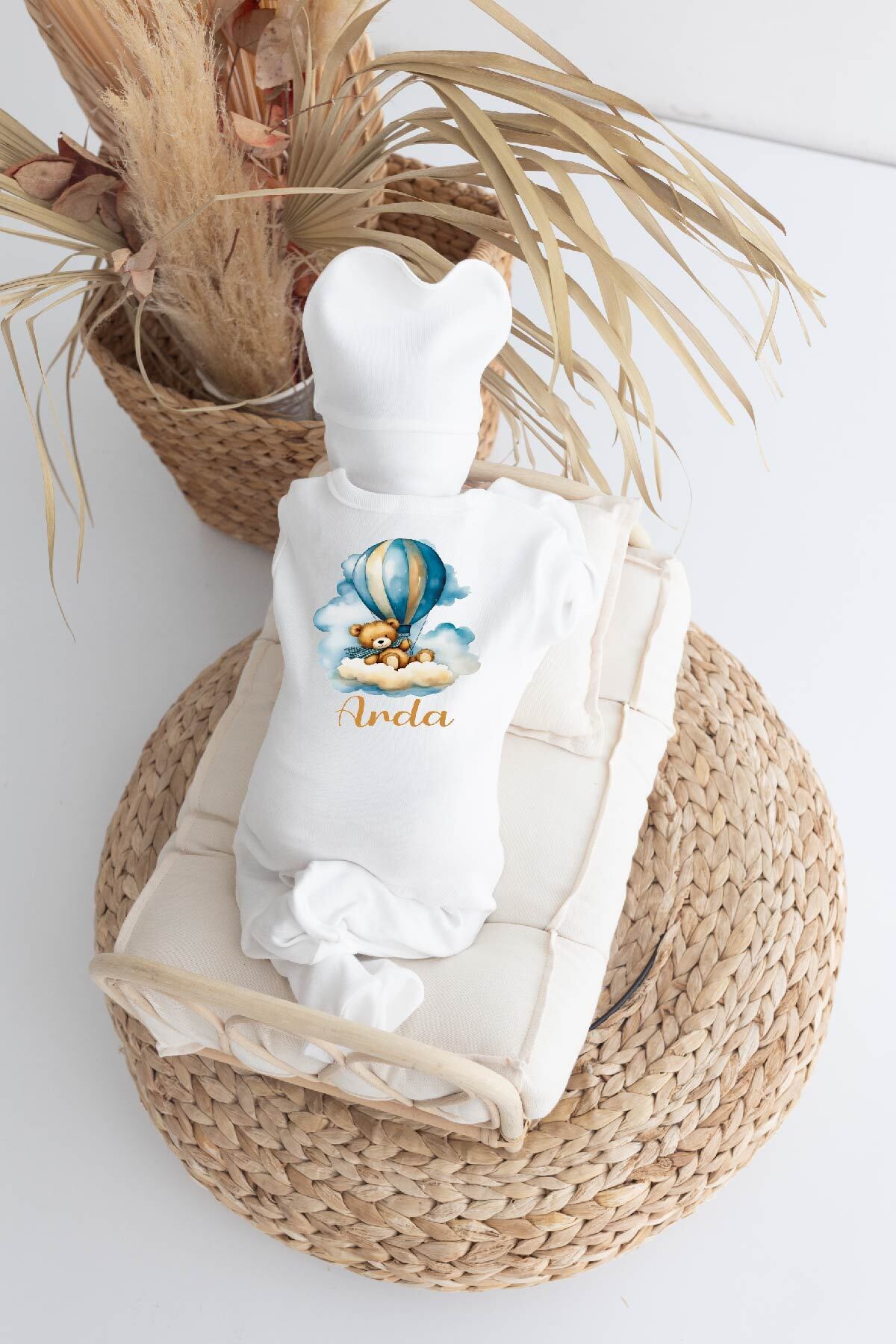 Bebe wini %100 Pamuk Baskılı 11’li İsimli Hastane Çıkışı MN24 UÇAN BALON fotoğrafı 3 (önizleme)