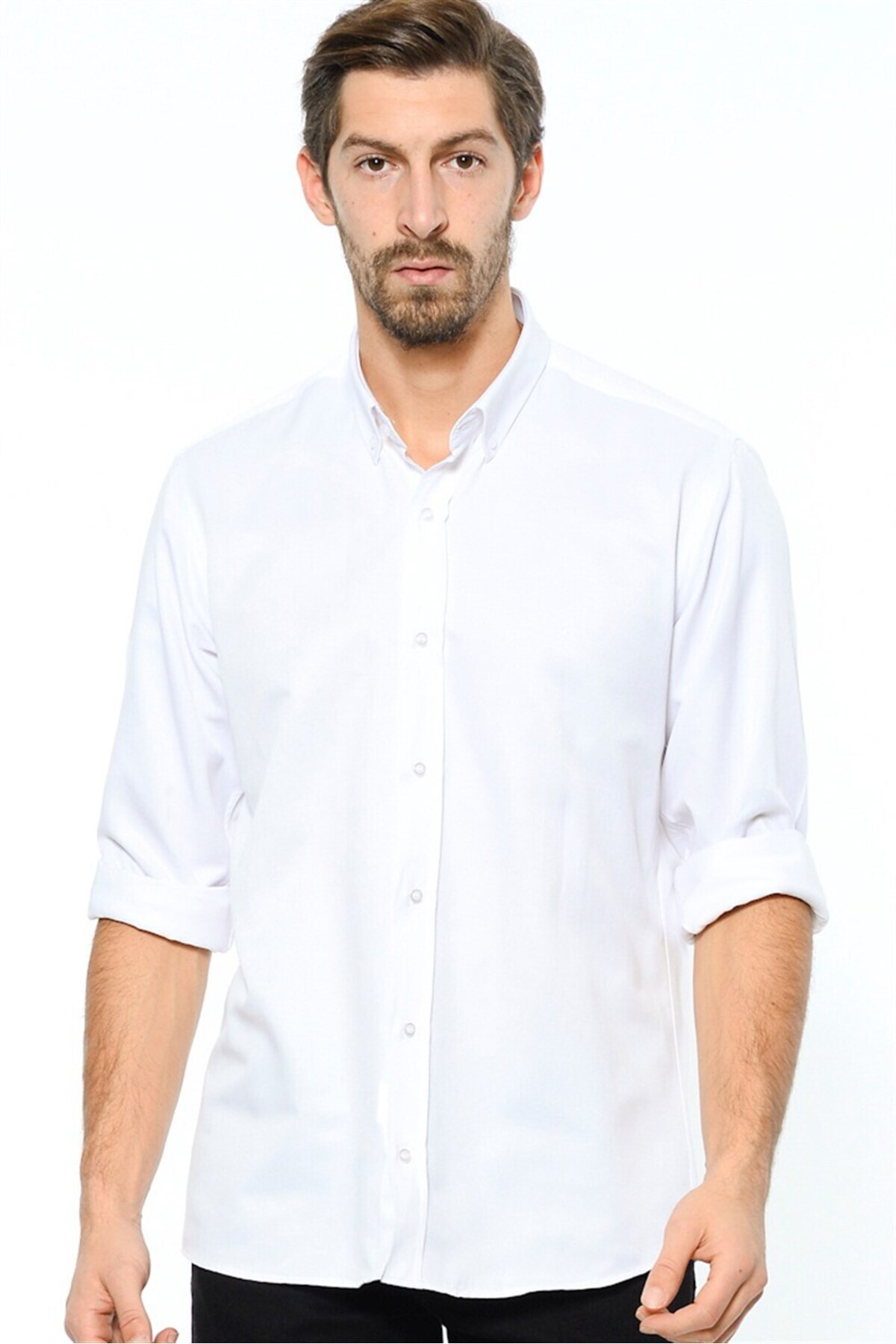 دوبری پیراهن مردانه G603 - سفید