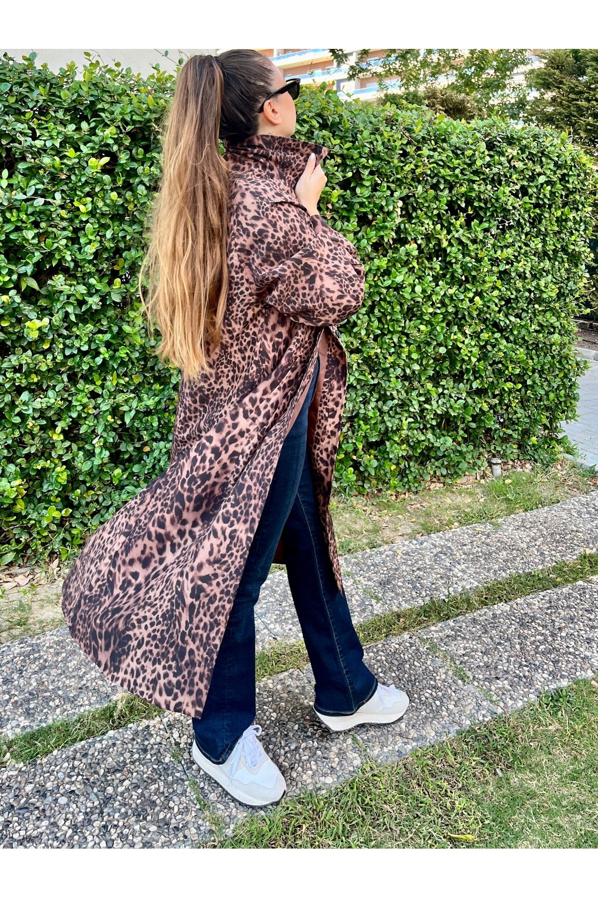 Hats N Beyond-Leopard Trench Coat 3