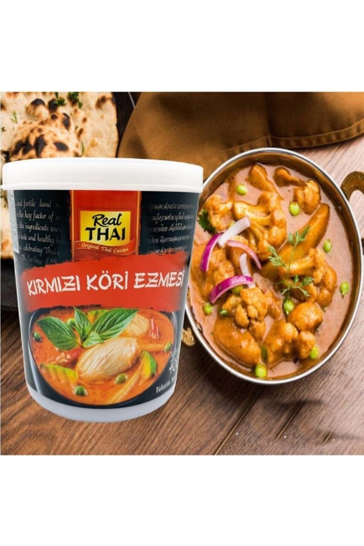 Real Thai Kırmızı Köri Ezmesi 400 gr Red Thai Red Curry Paste